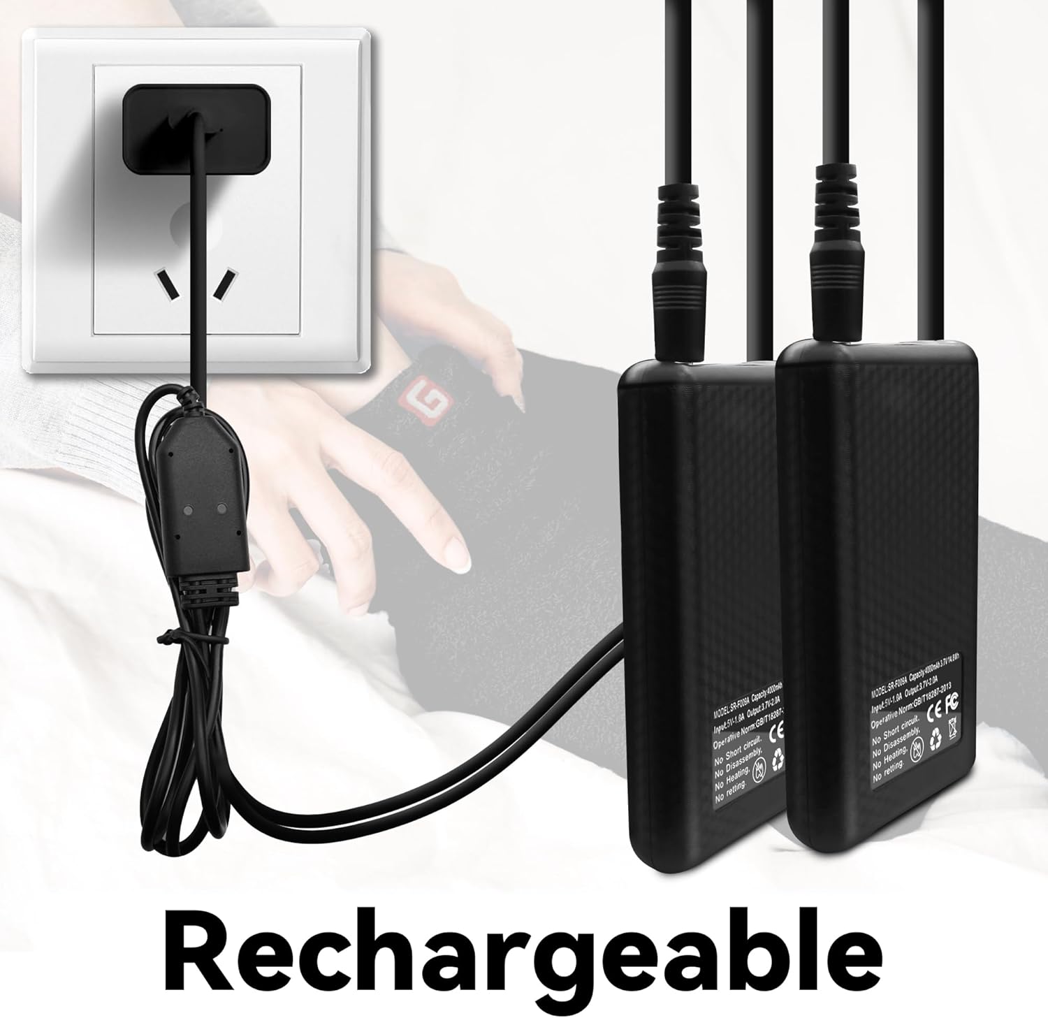 Rabbitroom Heated Socks Women Electric Battery Socks Thermal Insulated Socks for Arthritis, Winter Thick Warm Cotton Sox Heating Foot Warmer, Unisex & USA 6-13 Size - Image 3