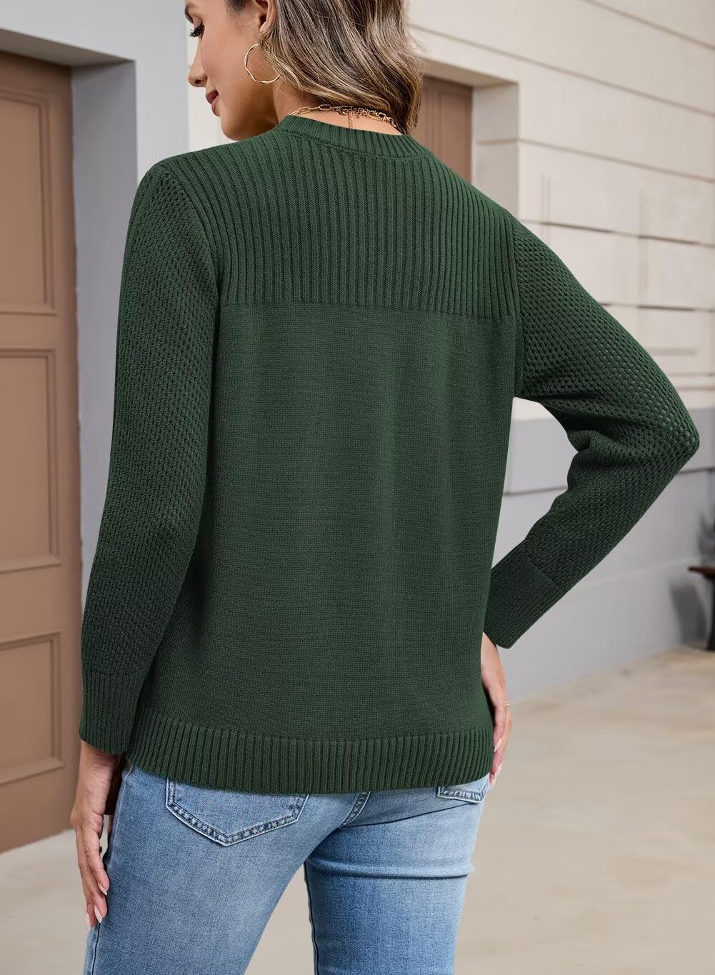 FEKOAFE Womens Sweaters 2026 Fall Winter Long Sleeve Sweater Lightweight Tops Trendy Pullovers - Image 4