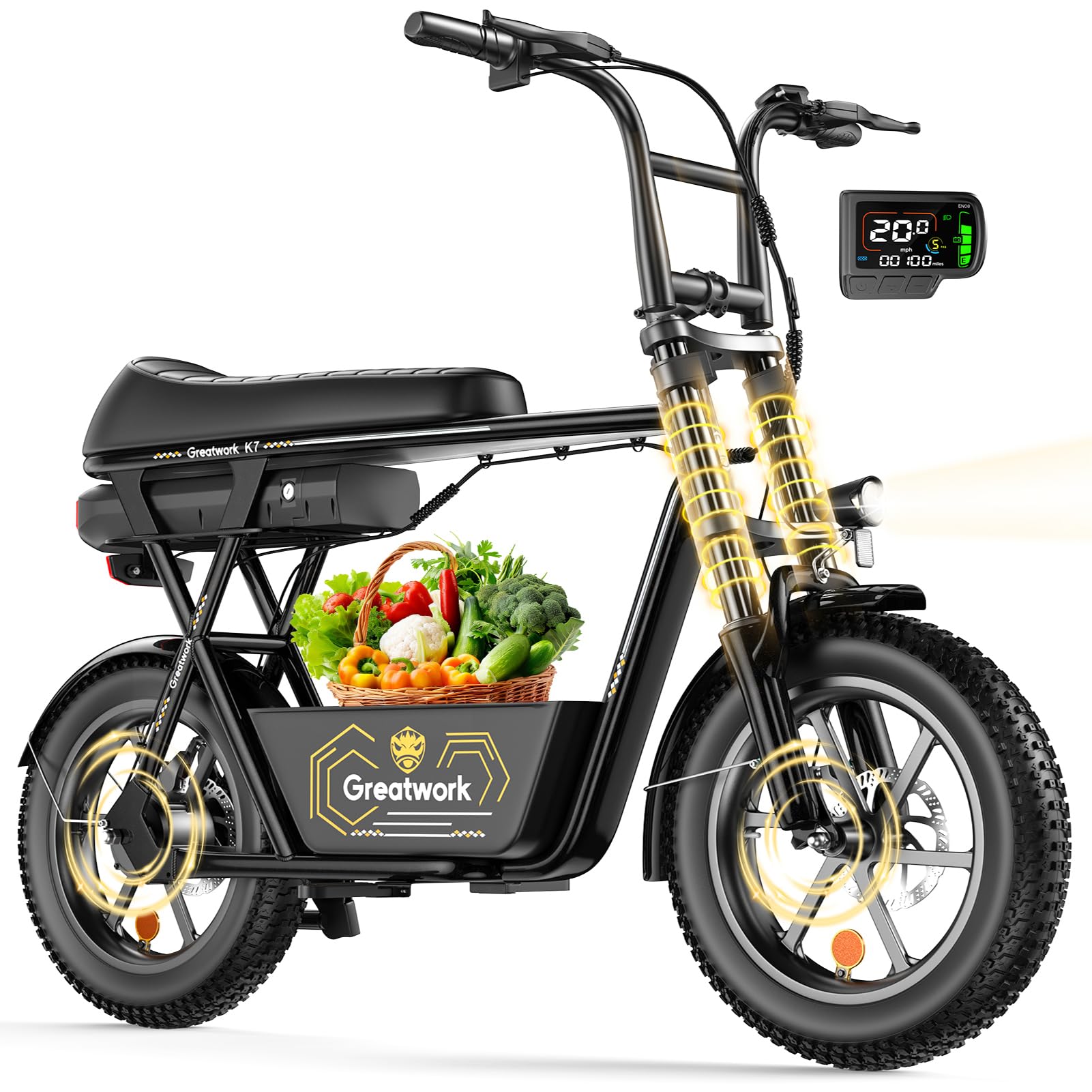 GREATWORK Peak 1200W Electric Scooter with Seat