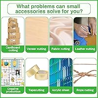 Vista 7 de WILLBOND 4 piezas de navajas para techos, cuchillo de techo de hoja fija, cuchillo utilitario resistente para yeso, vinilo, corte de alfombra