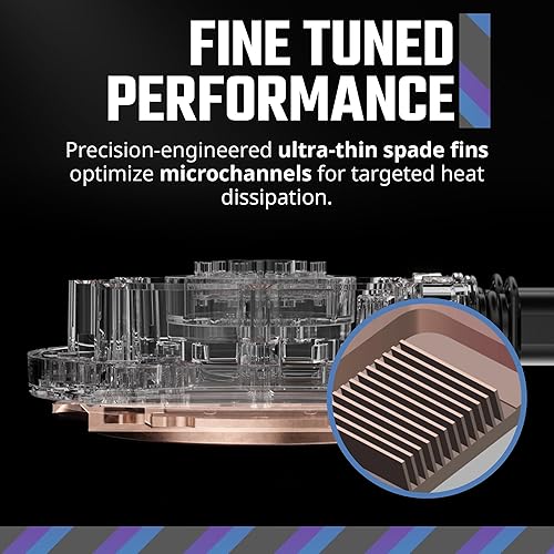 Miniatura 4 de CoolerMaster MasterLiquid 360 Atmos ARGB Enfriador líquido AIO de circuito cerrado, bomba personalizada, ventiladores PWM de borde Sickleflow,