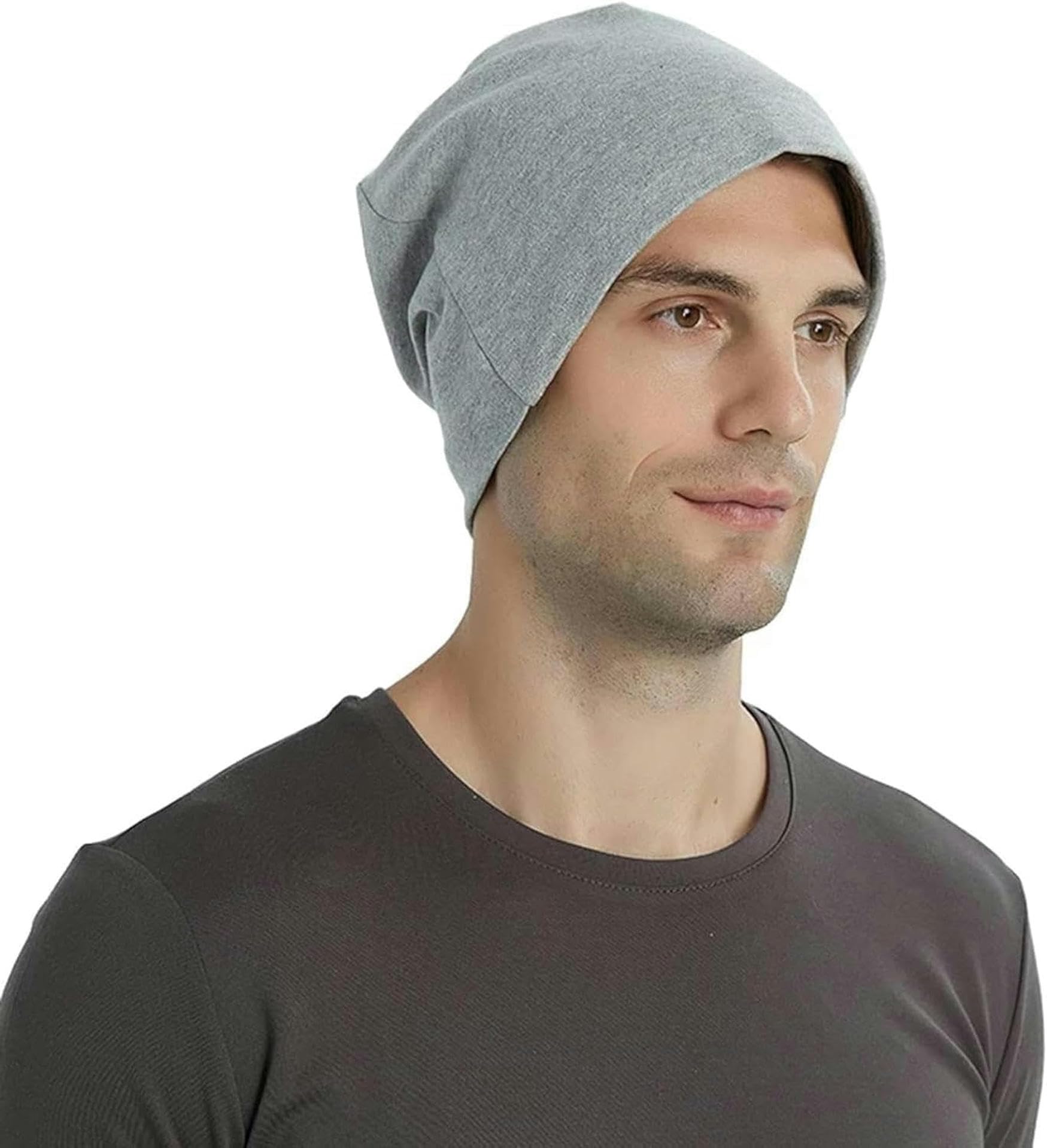 Chapeau fibre argenté anti-EMF rayon Wi-Fi protection sommeil bonnet de blindage RF gris