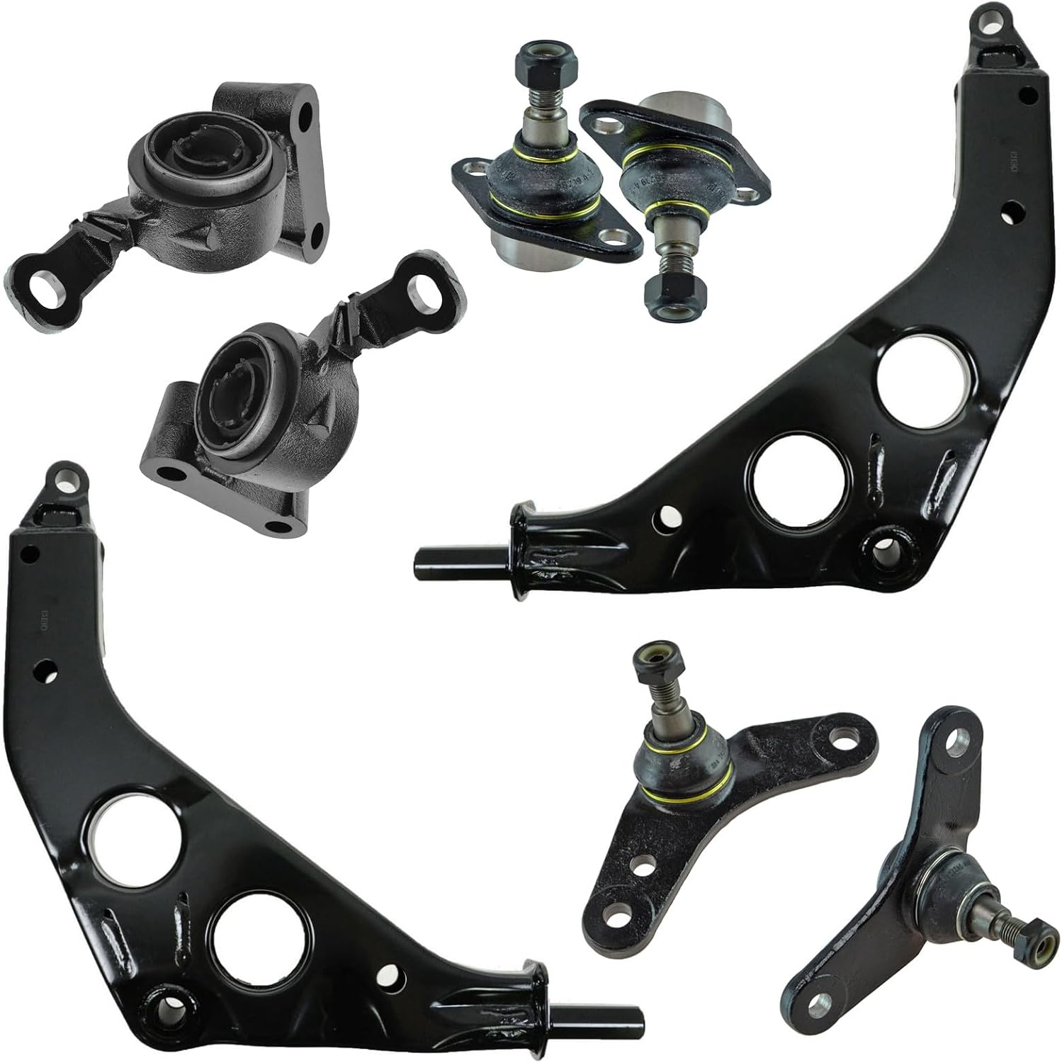 TRQ Front Suspension Kit Ball Joint Control Arm Control Arm Mounting Bracket Compatible with 2002-2008 Mini Cooper