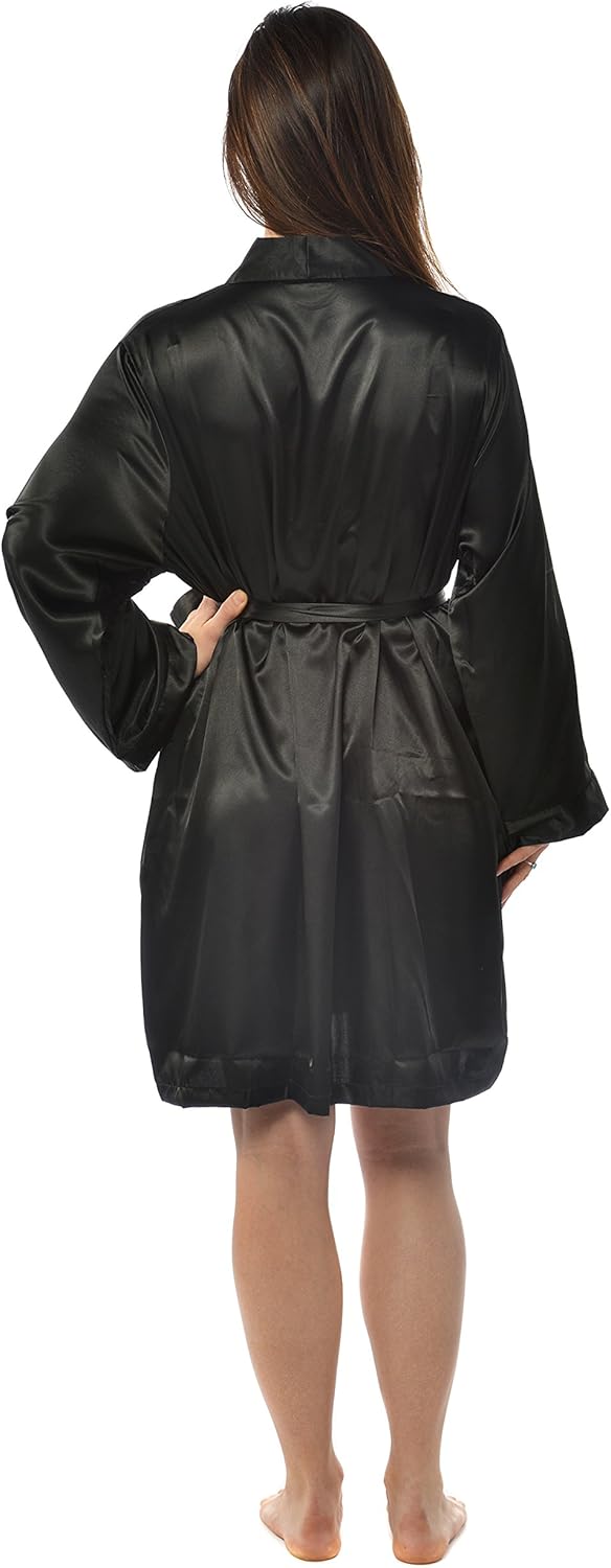 knee length silk robe