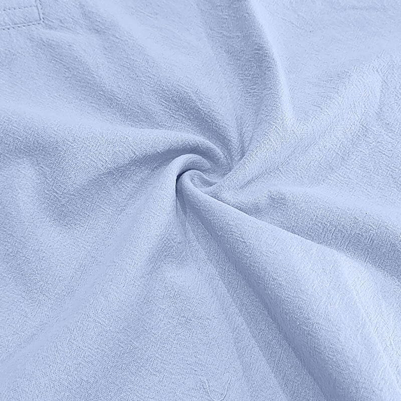 LIZALIG Men's Casual Linen Blend Shirt Short Sleeve Hooded Pullover 1/4 Button Henley Shirt for Vacation and Daily Wear - Image 6