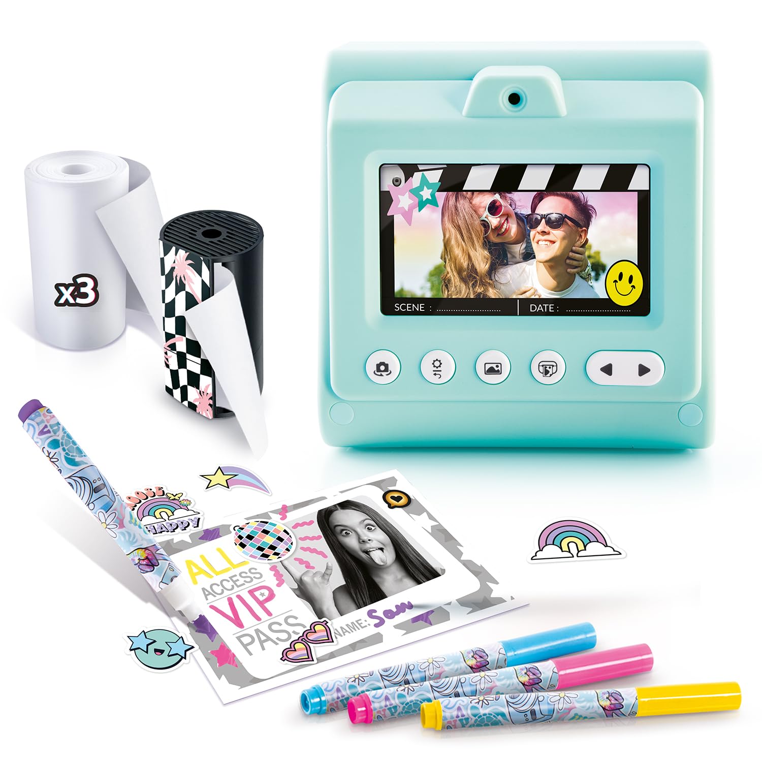 Canal Toys Photo Creator Retro Sofortbildkamera für Kinder, Digitale Sofortdruck-Kamera mit Thermopapierdruck