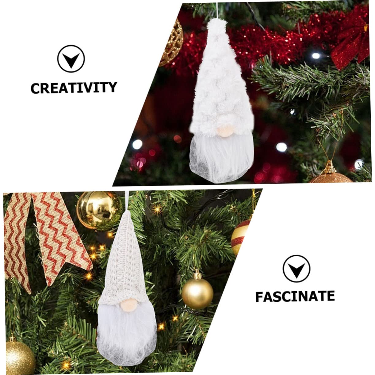 PRETYZOOM 30 Stück Weihnachtspuppe Kleiner Zwerg Weiße Weihnachtszwergpuppe Kleine Schwedische Zwerge Kleine Zwergfiguren Zwerge Dekoration Ornamente Weihnachtsbaumdekoration