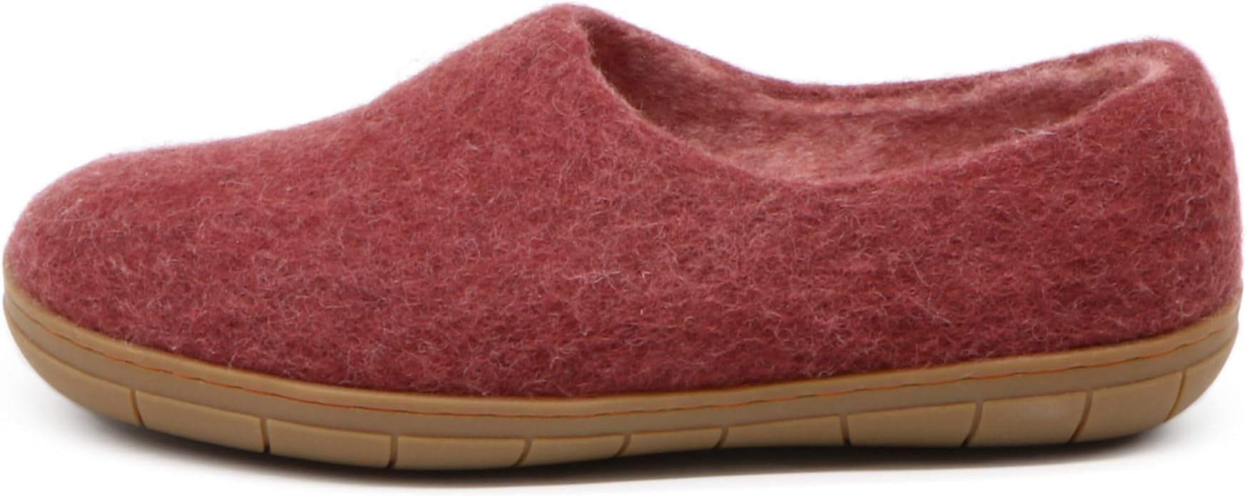 Nootkas Victoria wool slipper with rubber sole and arch support