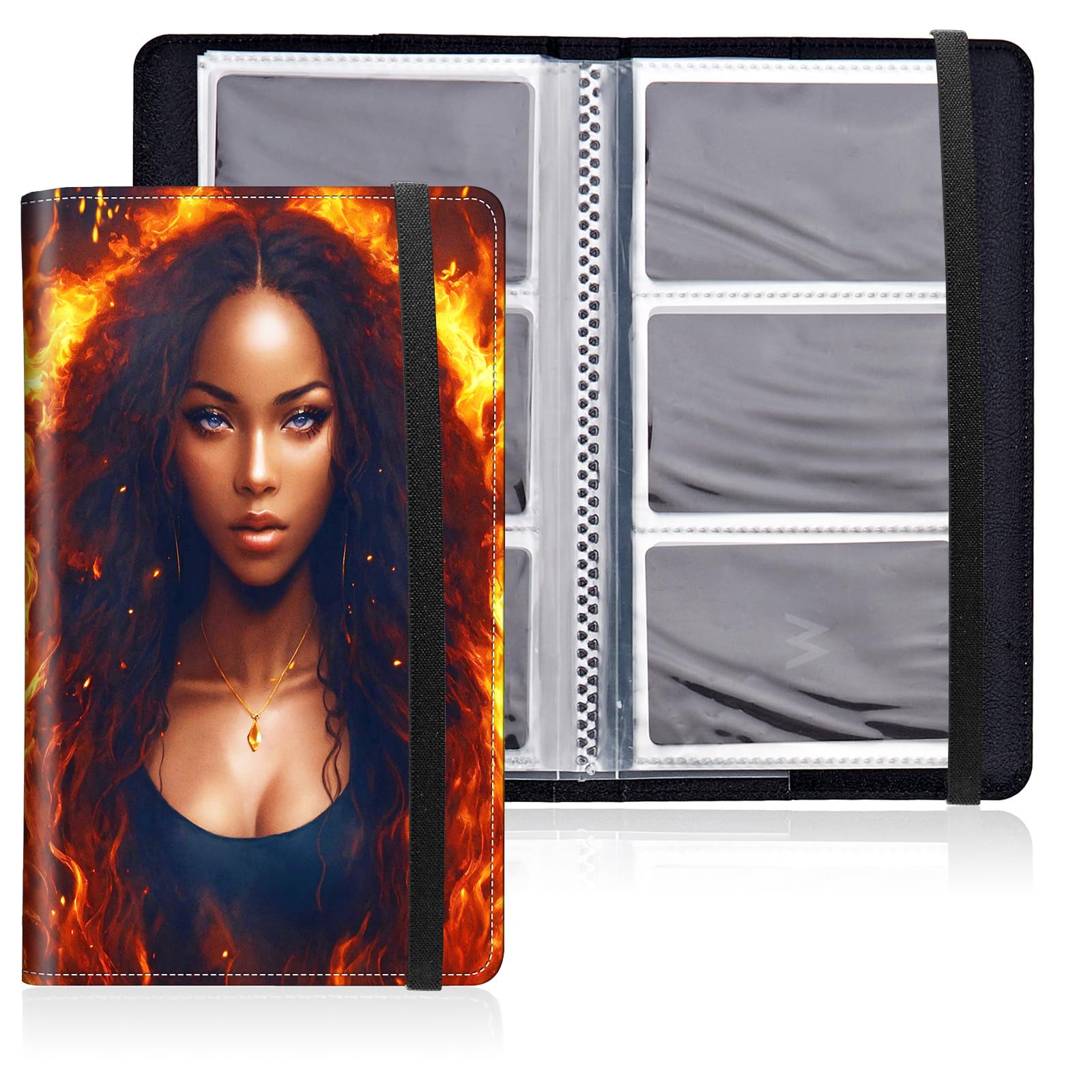 Business Card Organizer Holder Book - 240 Card Capacity, PU Leather With RFID Blocking, Sea Turtle Design