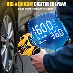 DIYtoolifz Tire Inflator Air Compressor Cordless, 160PSI Portable Handheld Air Pump with Digital Pressure Gauge, Fast Inflation for Cars, Motorcycles, Bikes (Tool Only)