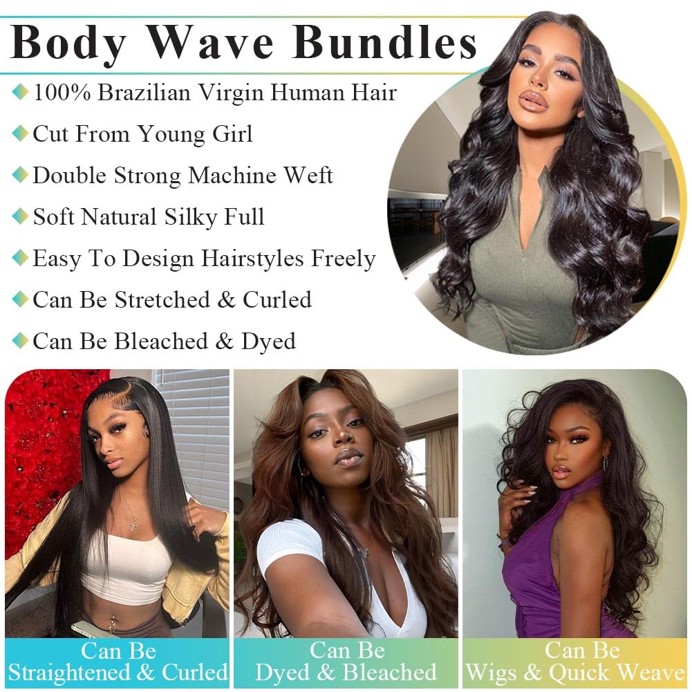 Paquetes de cabello humano ondulado 12A de 20 pulgadas, 1 paquete de cabello humano 100% sin procesar, cabello virgen brasileño de doble trama, paquetes humanos individuales, extensiones de 8