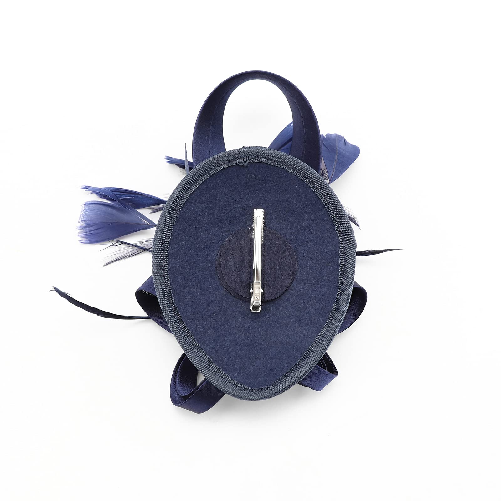 DRESHOW Fascinators Cappello Nastri Piume su un cerchietto Clip Cocktail Tea Party Copricapo per ragazze e donne