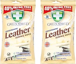 FERRIS | Large Conditioned 4-in-1 Leather Surface Wipes | Fresh Scented Leather Wipes Removes Dirt with Protecting the Surface | Multi-purpose Use Gives Surfaces an Original Finish [Pack of 140]