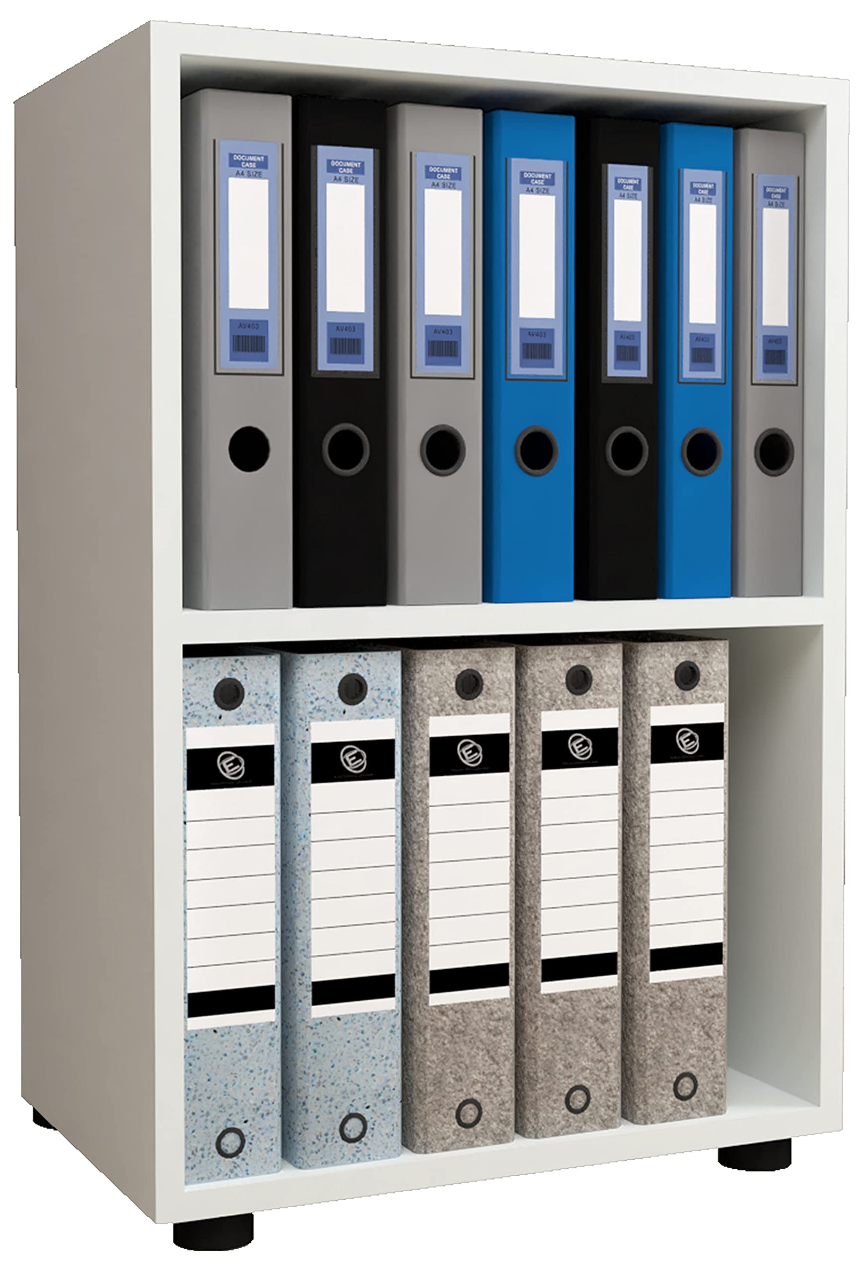 VCM Holzregal stehend | platzsparender Aktenschrank | Maße ca. H. 74 x B. 49 x T. 32 cm | Elegantes Regal | Büroregal – Ulas 2f