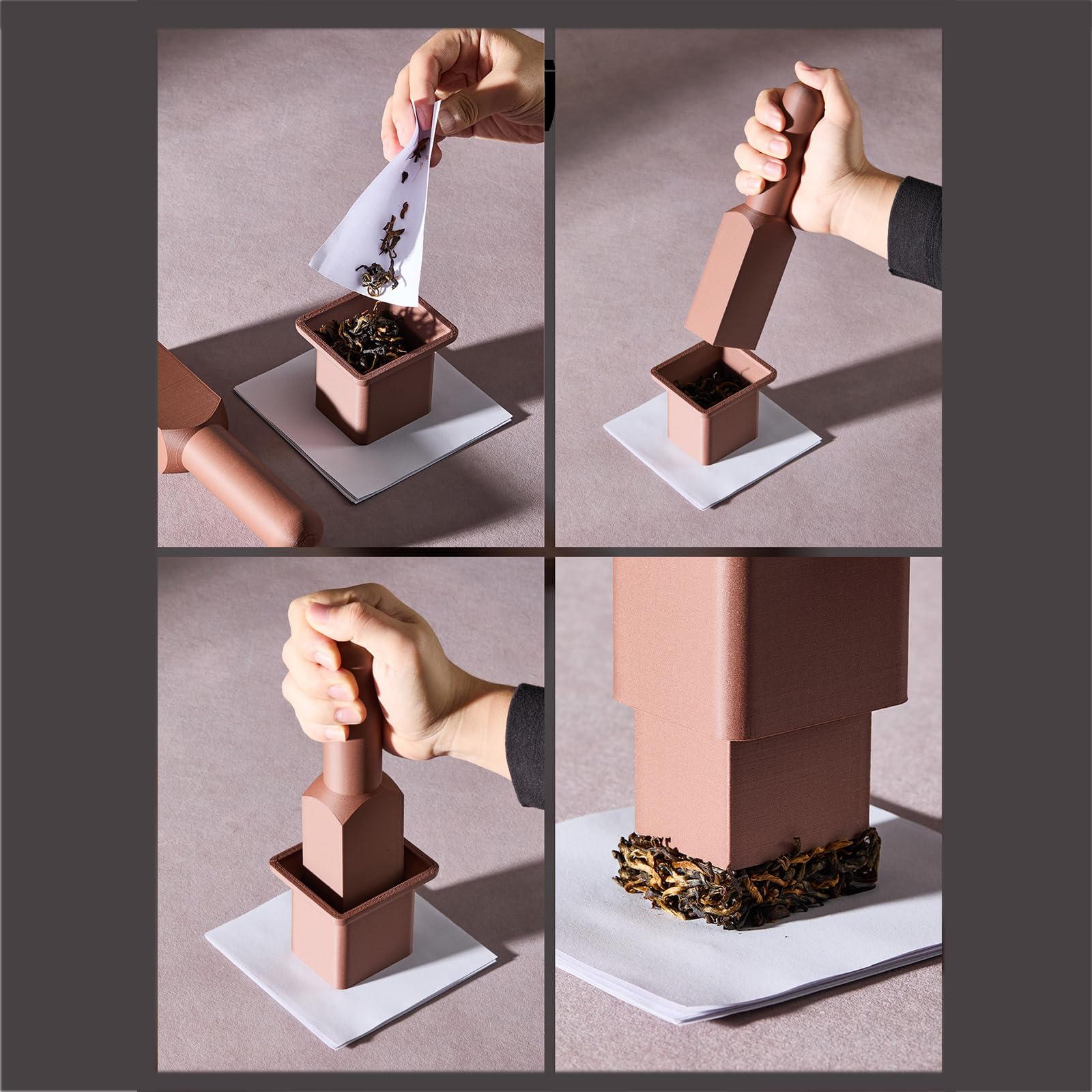 Mini forma do wyciskania ciastek herbacianych, narzędzie kompresyjne z uchwytem, materiał PLA do 5 g/6-8 g mini ciastek herbacianych, idealna do domowych ciast 4 x 4 cm/5 x 5 cm