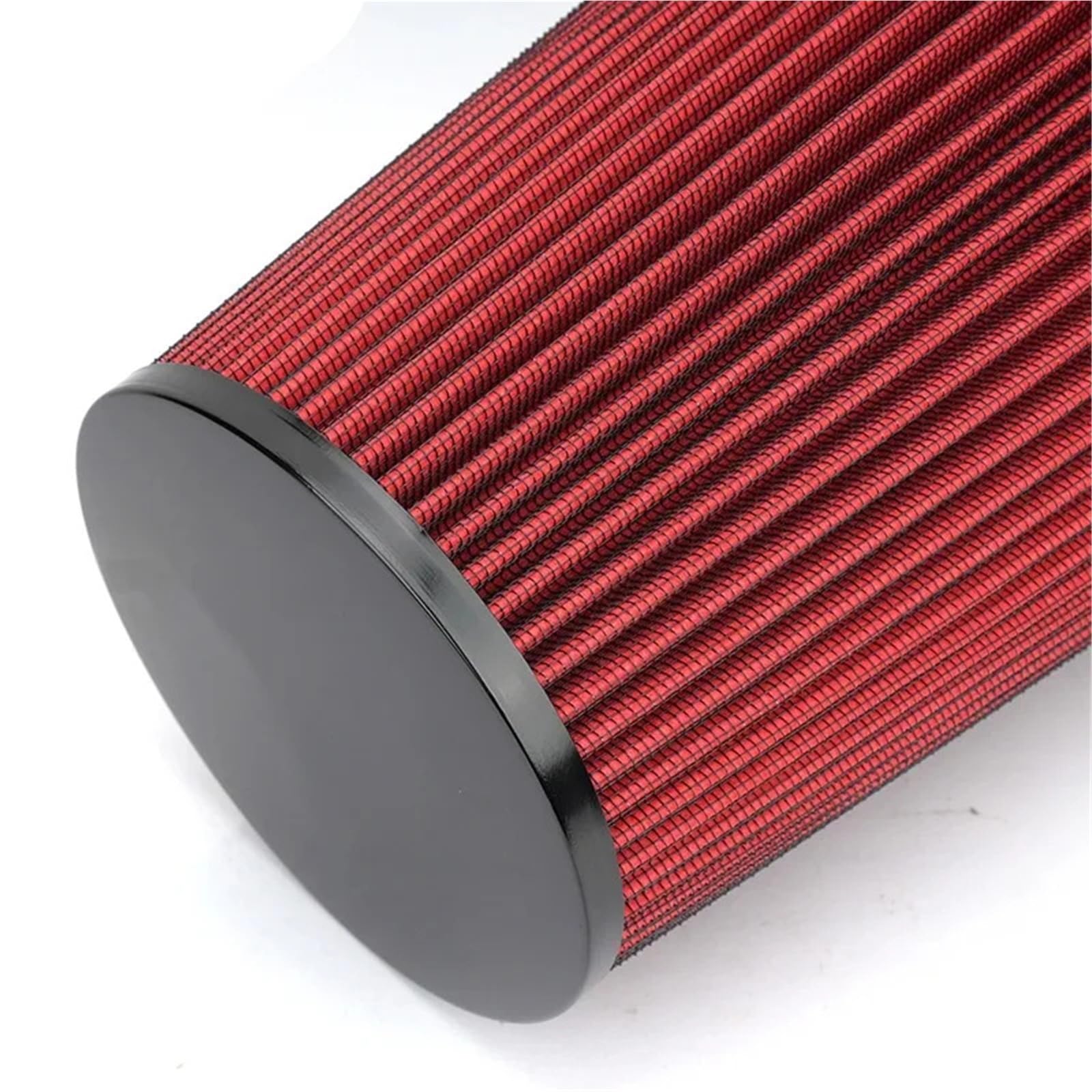 Filtro aria Filtro a cono universale ad alto flusso Tubo di aspirazione fredda Filtro di aspirazione aria fredda lavabile per motore di auto da corsa(6inch Red)