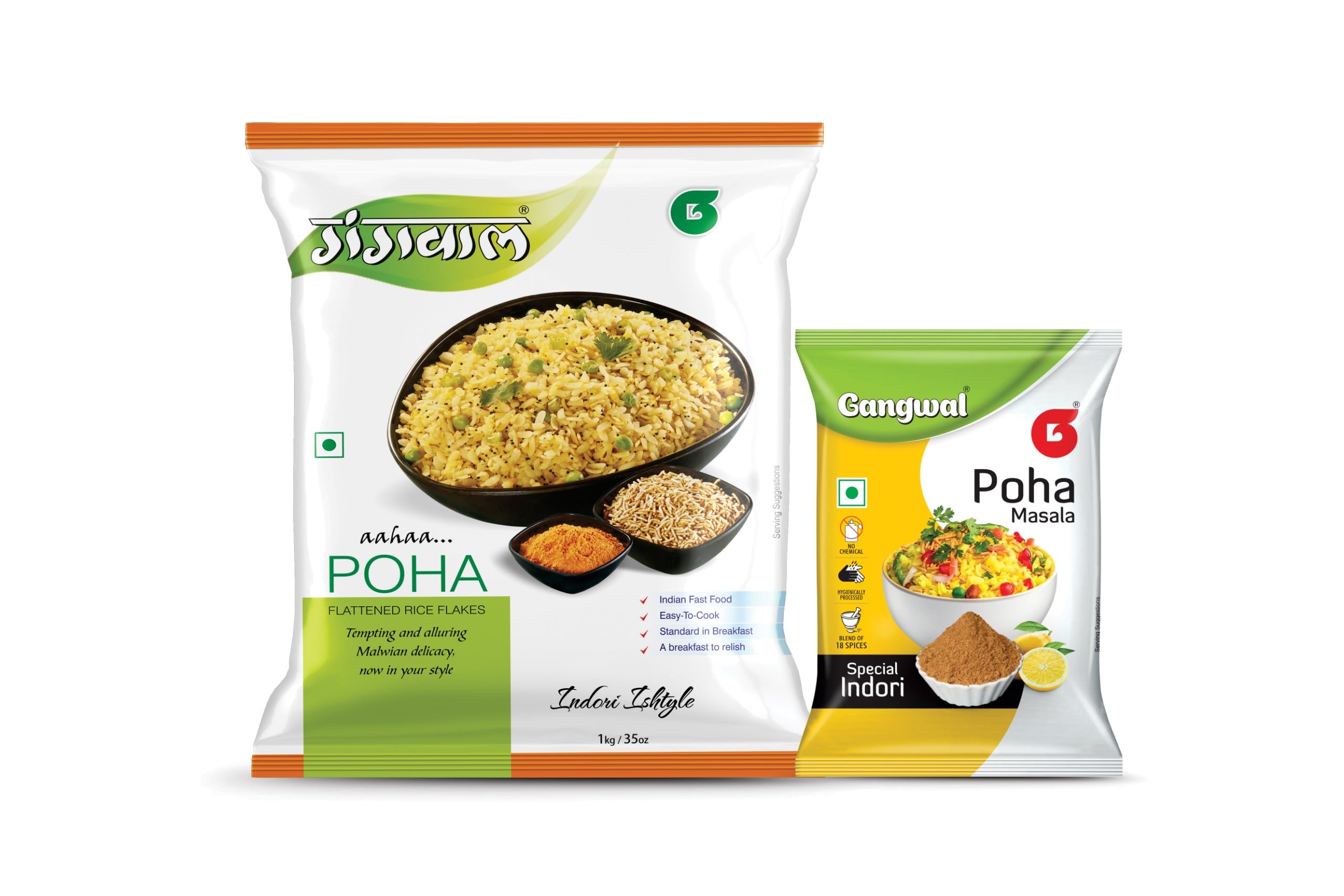 Gangwal Combo Pack of Indori Poha 1Kg & Poha Masala 100GM | Authentic Indore Breakfast Mix | No Preservatives |-picture-31