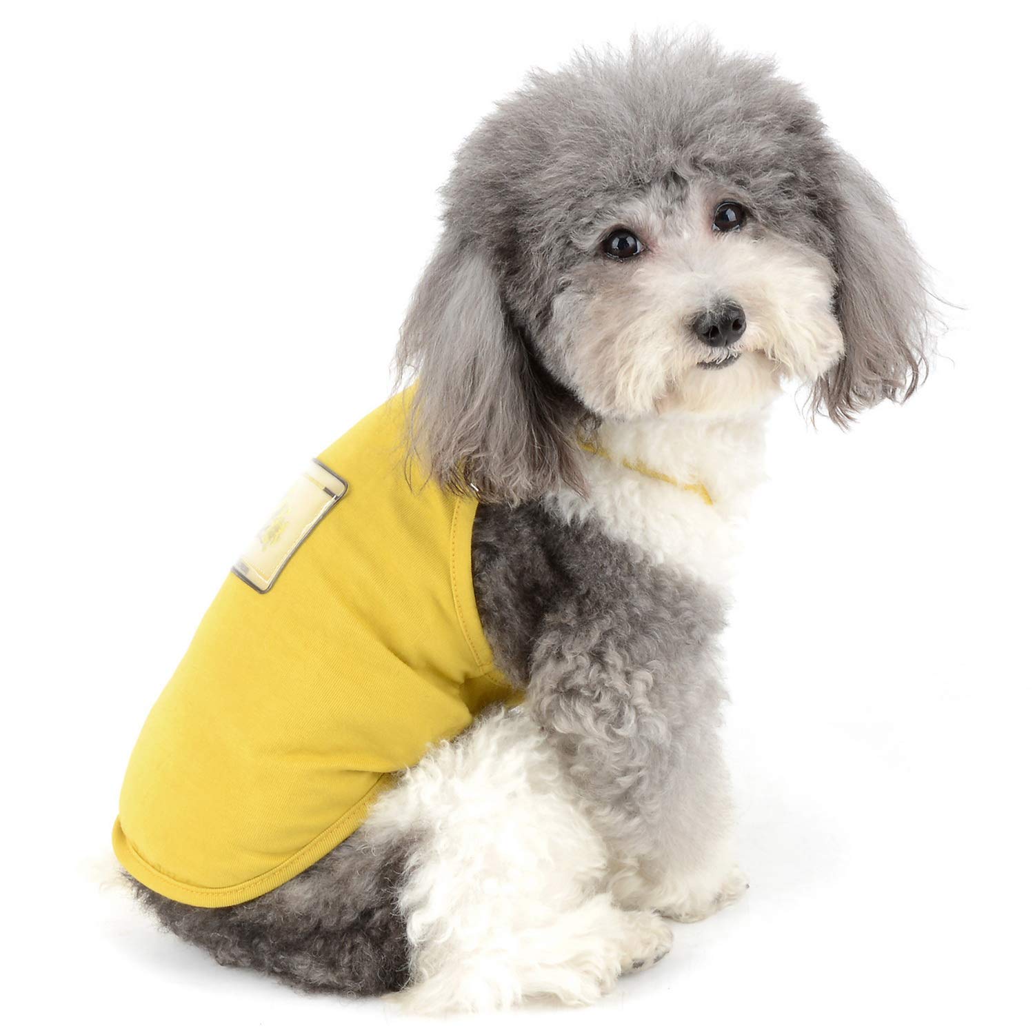 Amazon Zunea 犬服 夏 タンクトップ 小型犬 可愛い クール ｔシャツ ベスト 柔らかい 綿製 通気性 春夏服 ドッグウェア おしゃれ かわいい 犬の服 日焼き防ぐ 脱毛保護 涼しい ペットチワワ 超小型犬服 お出掛け お散歩 イエロー Xl Zunea シャツ パーカー