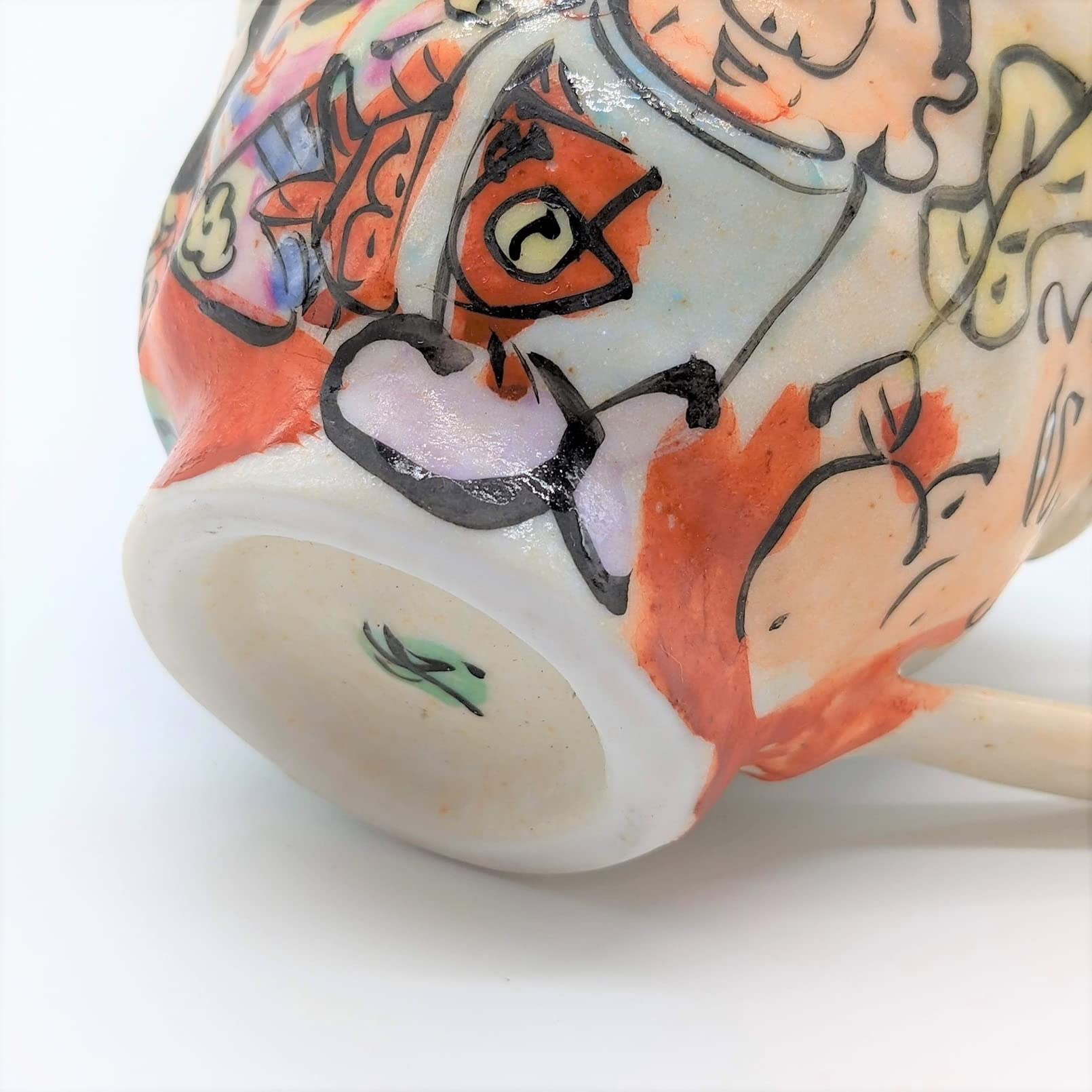 Amazon.co.jp: 美濃焼 和田一人 マグカップ 約10cm 色絵七福神 日本製