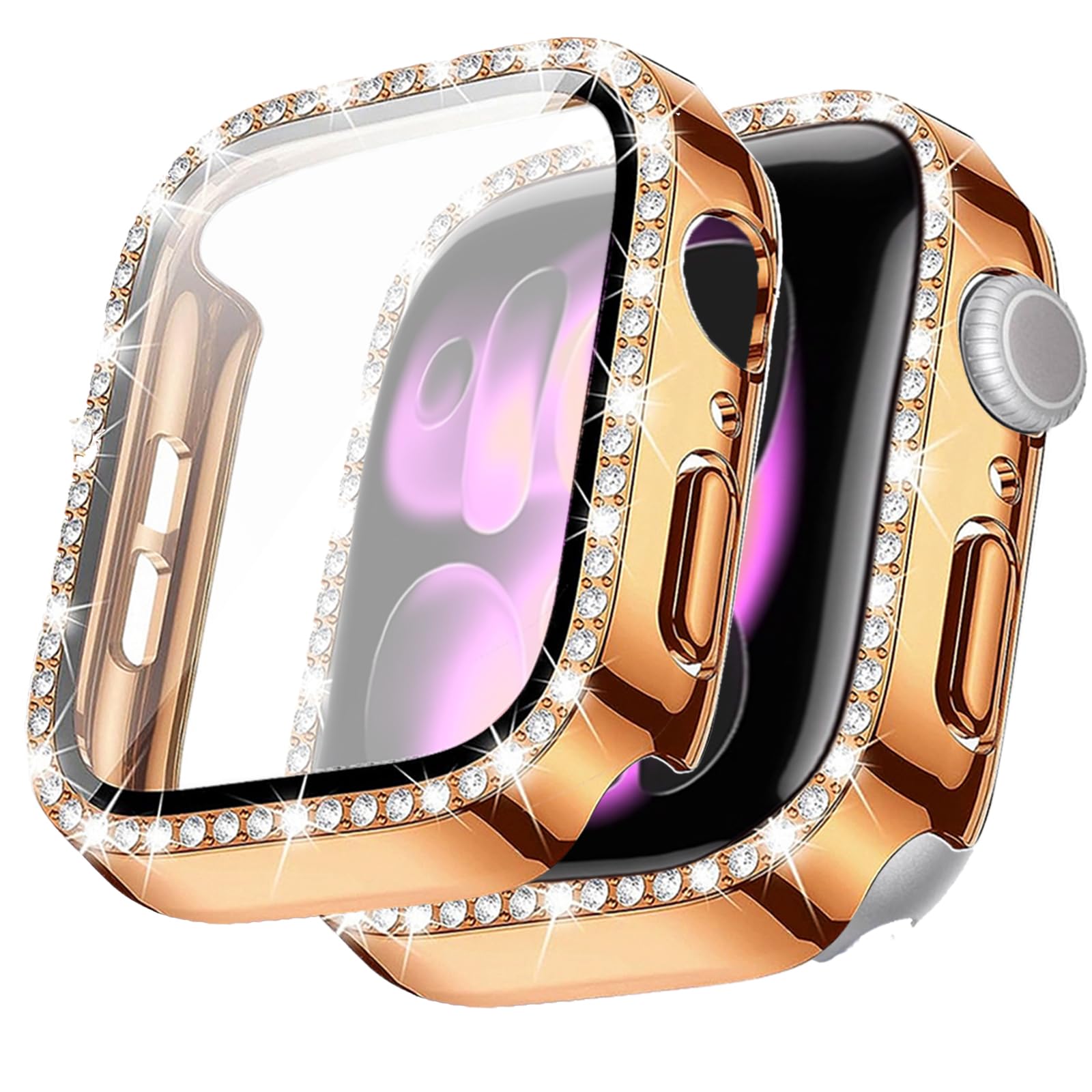 Amazon.co.jp: INIAYOH For Apple Watch カバー キラキラ 46mm 45mm