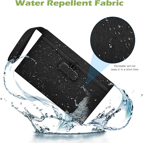 Miniatura 3 de KeeKit Bolsa de dinero con cerradura de combinación, 13 x 8 pulgadas, impermeable, para hombres y mujeres, bolsa de accesorios de bloqueo para