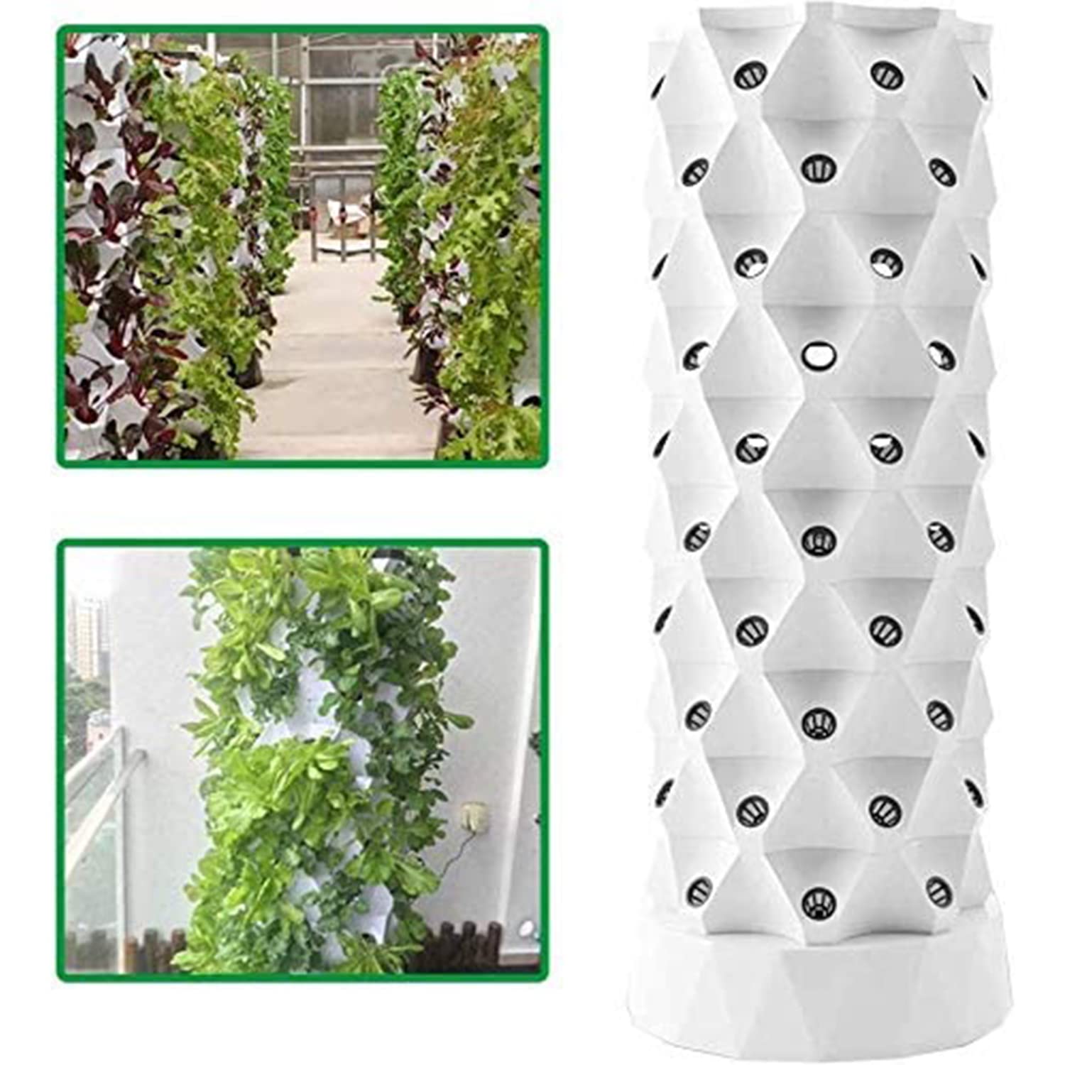 FAXIOAWA Sistema de Cultivo hidropónico Vertical, Torre hidropónica de 6/8/10 Capas, Kit de Cultivo hidropónico con Temporizador de Bomba hidratante, para Hierbas, Frutas y Verduras,6 Layers