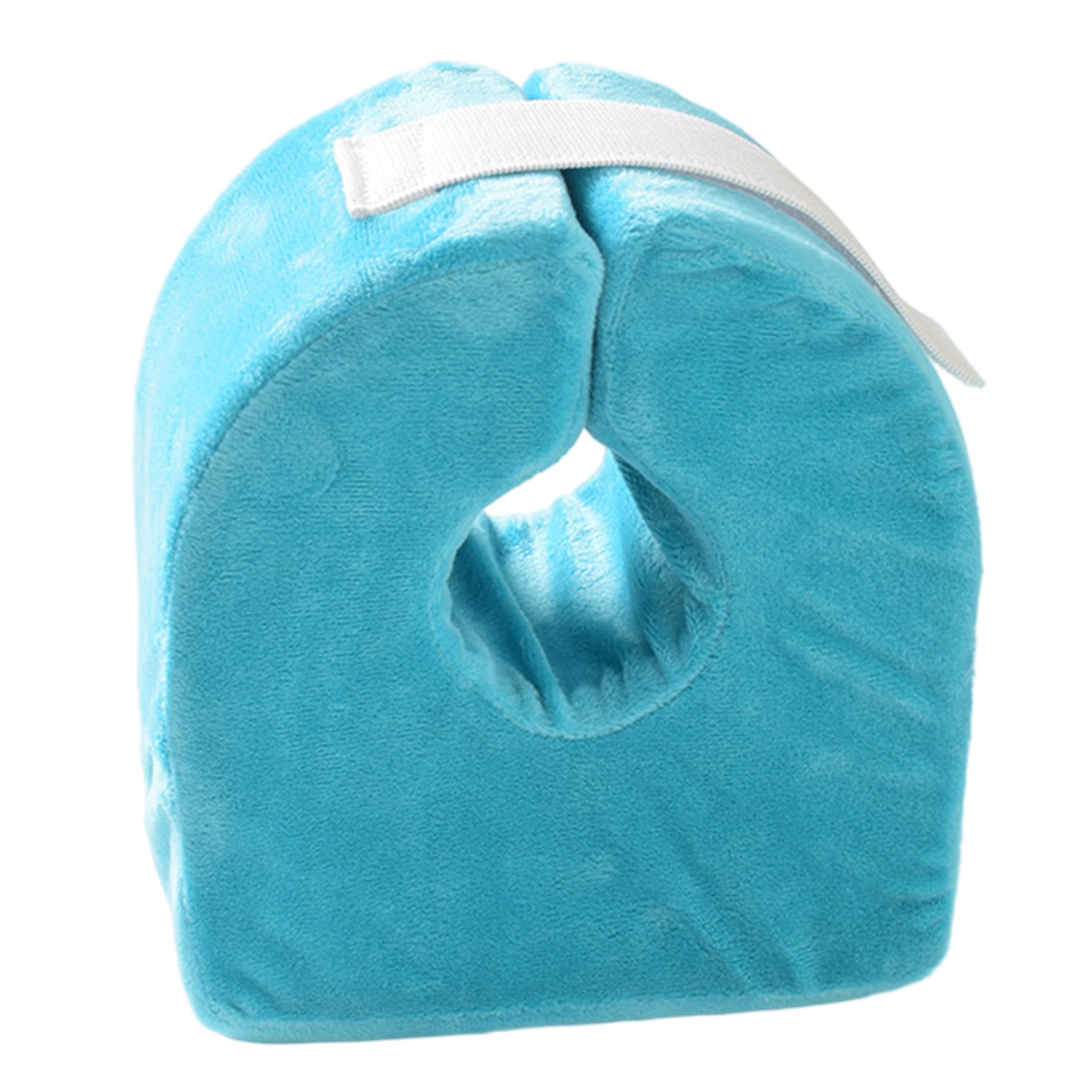 Ngbbby Ankle Pillow, Soft Adjustable Foot Pillow with Fixed Straps & Detachable Plush Cover for Bedridden Care, Elderly Leg Support, Blue, Ankle