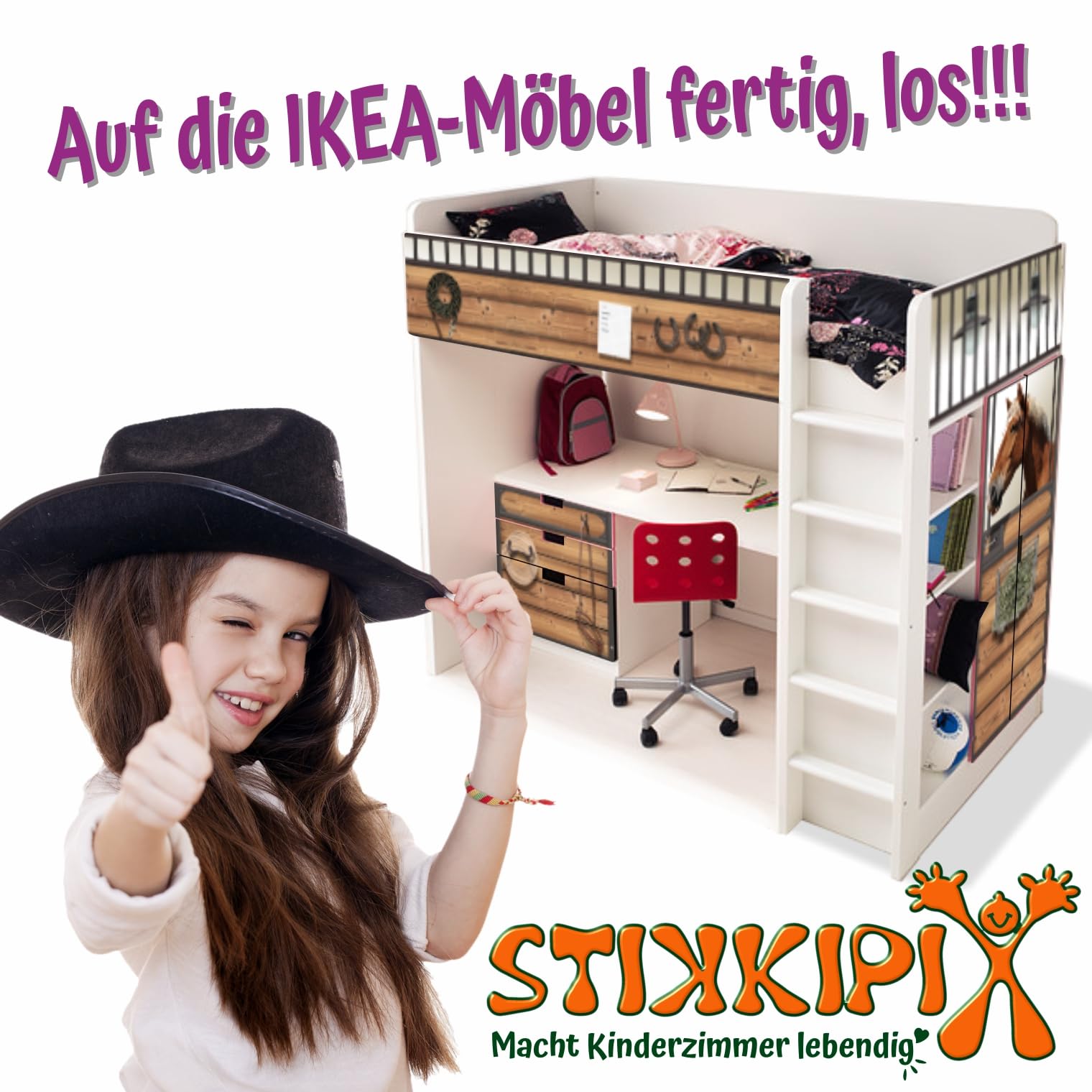 Stikkipix kompatibel für die Kinderzimmer Banktruhe STUVA von IKEA (90 x 50 cm) | Mondlandschaft Möbelfolie | BTD02 | Möbelaufkleber | Möbel Nicht Inklusive