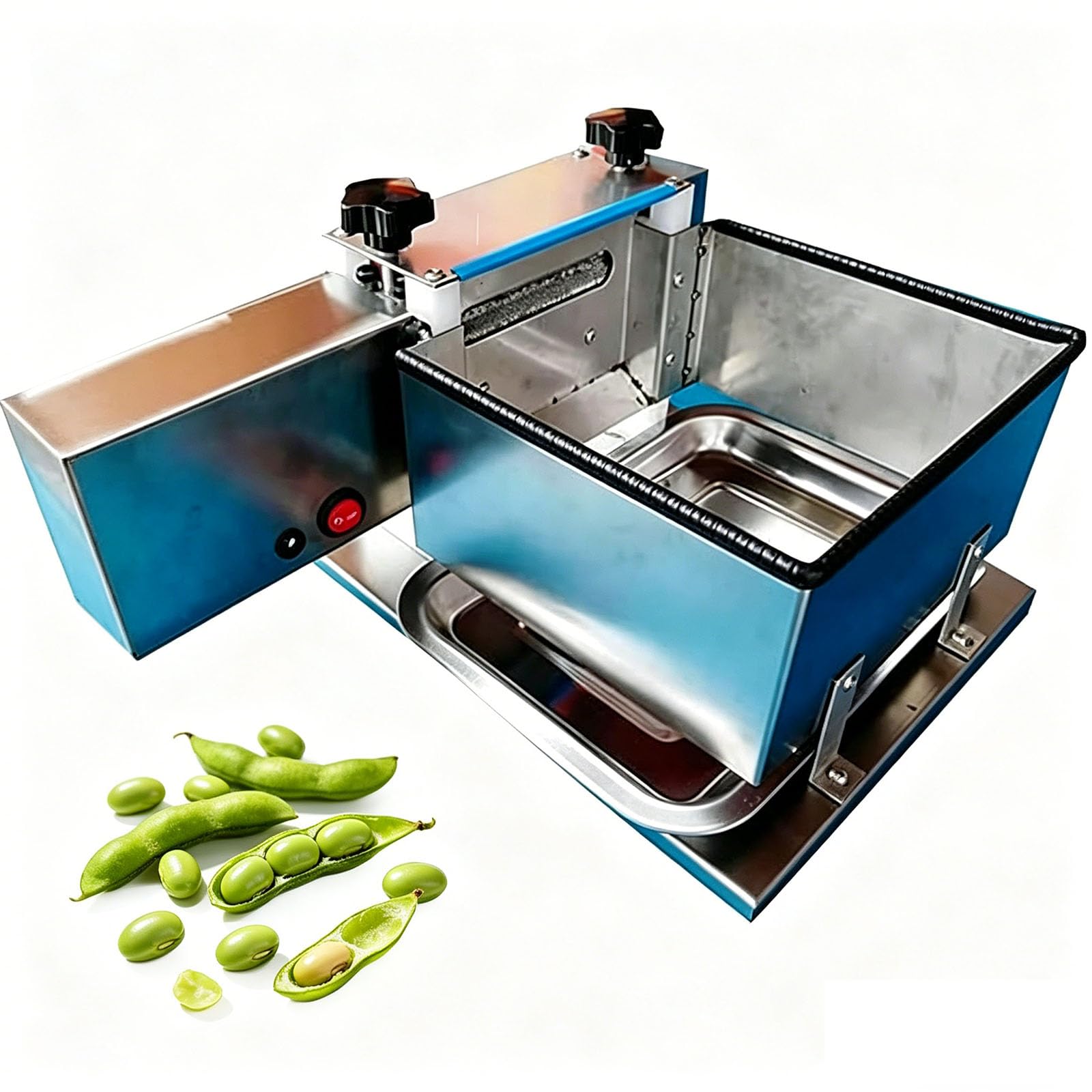 Máquina descascaradora eléctrica de guisantes con ajuste de velocidad, ajuste automático de huecos, rendimiento de 25 kg/h para cocinas domésticas, restaurantes y mercados de agricultores