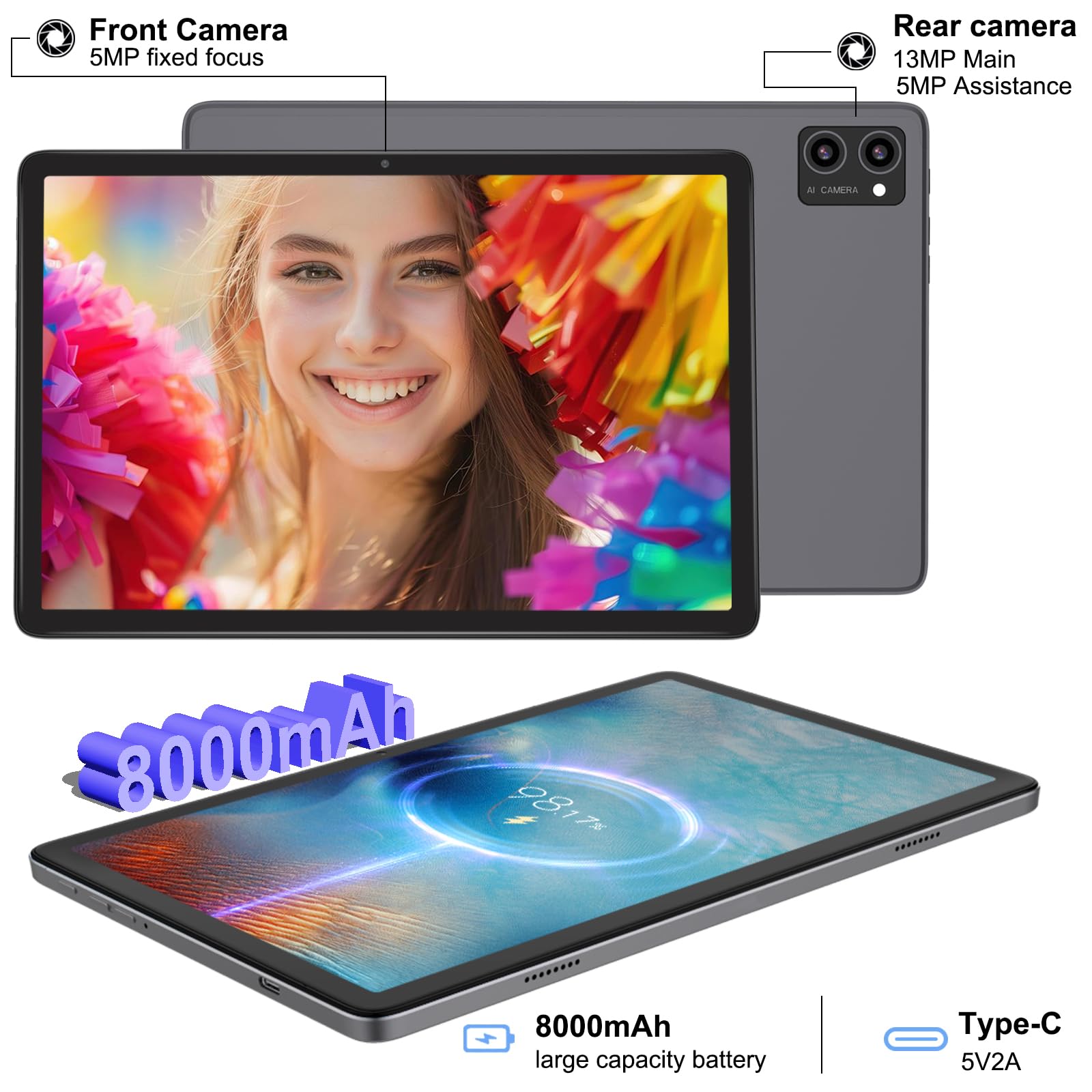 タブレット 11インチ Android 15 Wi-Fi 8コアT606 Amazon.com : 11 inch Tablet Android 15 Tablet, Computer Tablets