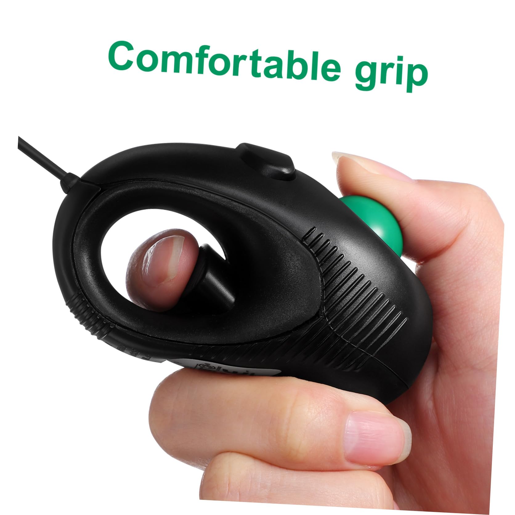 DOITOOL Mouse Trackball 4D Cablatto per Laptop e Desktop Design Compatto e Controllo del Pollice Colore Nero