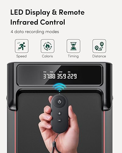 Miniatura 4 de FEZIBO Almohadilla para caminar 2 en 1, caminadora debajo del escritorio para oficina en casa, máquina portátil para caminar trotar con control