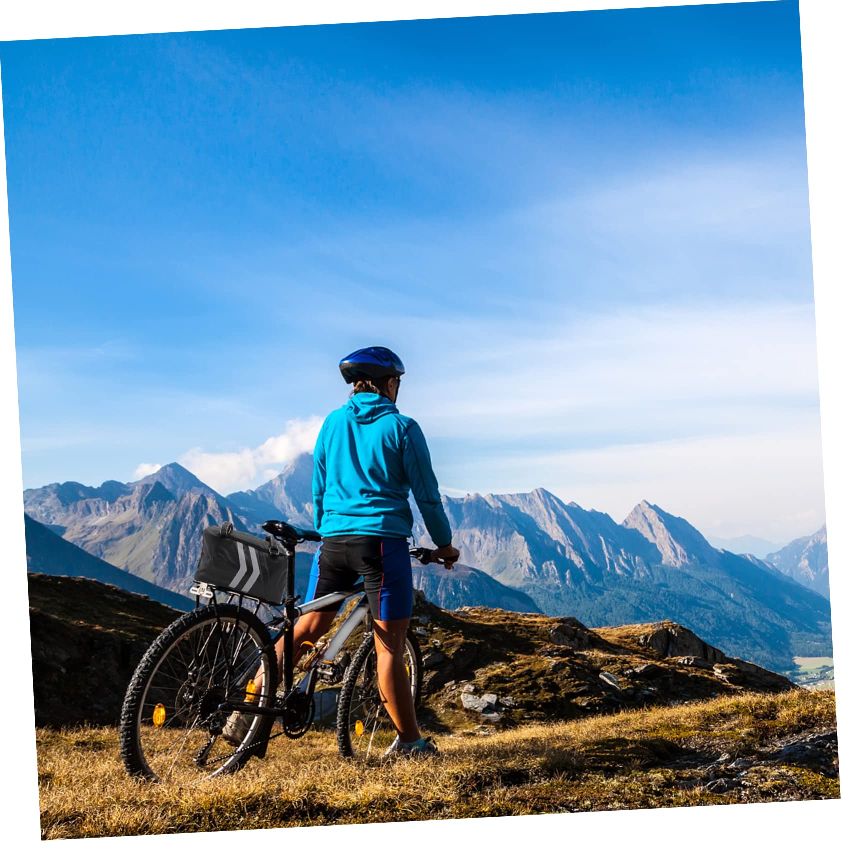 Borsa Posteriore per Bicicletta 9l, Scatola Portaoggetti in Pu, Doppia Cerniera, per Uso in Viaggio e Outdoor