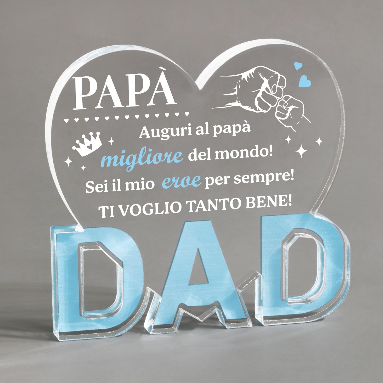 Regalo Nuovo Papà Targa Acrilico Daddy To Be - Regalo Per Futuro