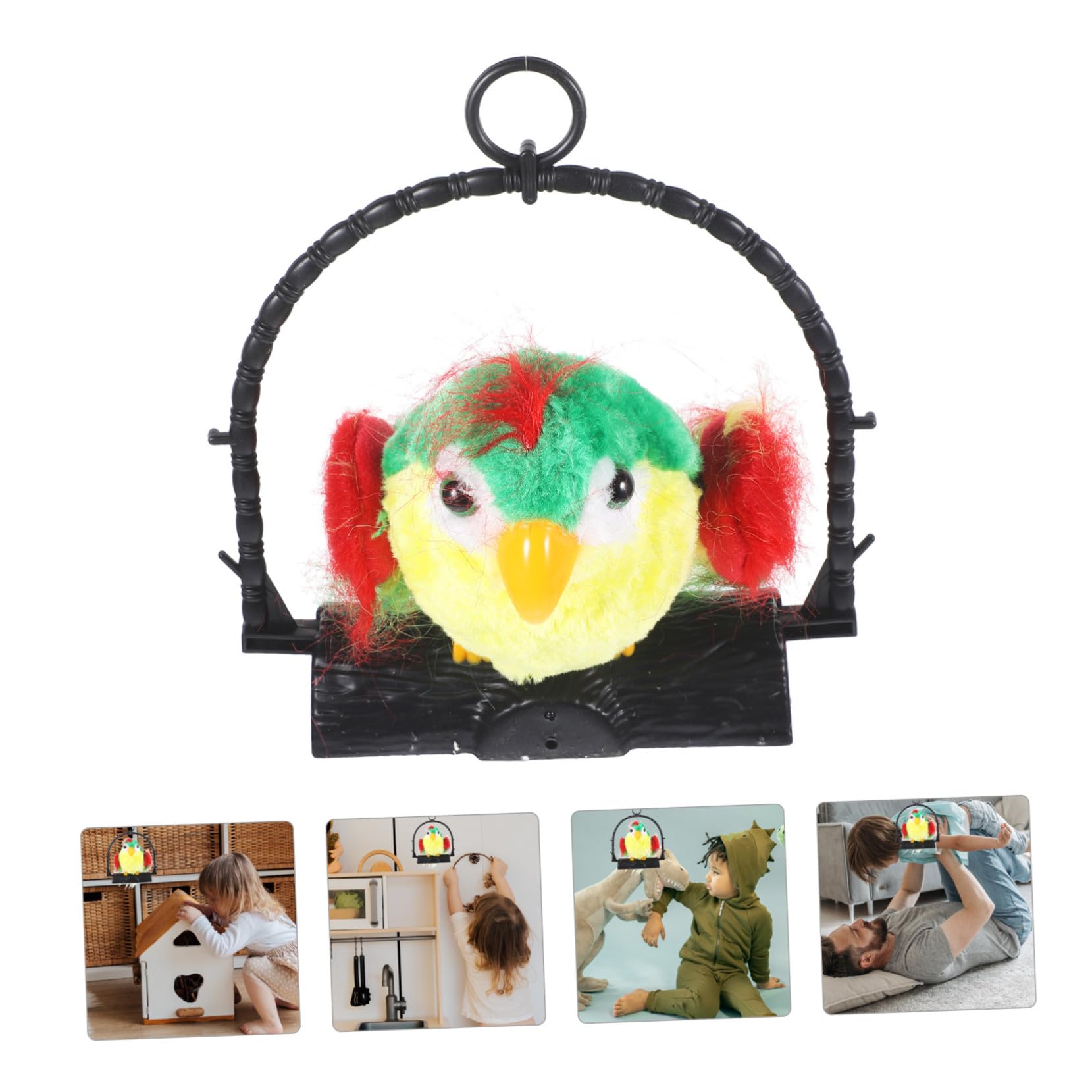 Juguete Educativo Loro Parlante Grabación y Repetición de Voz, Felpa y Plástico, Diseño Adorable para Niños y Decoración del Hogar