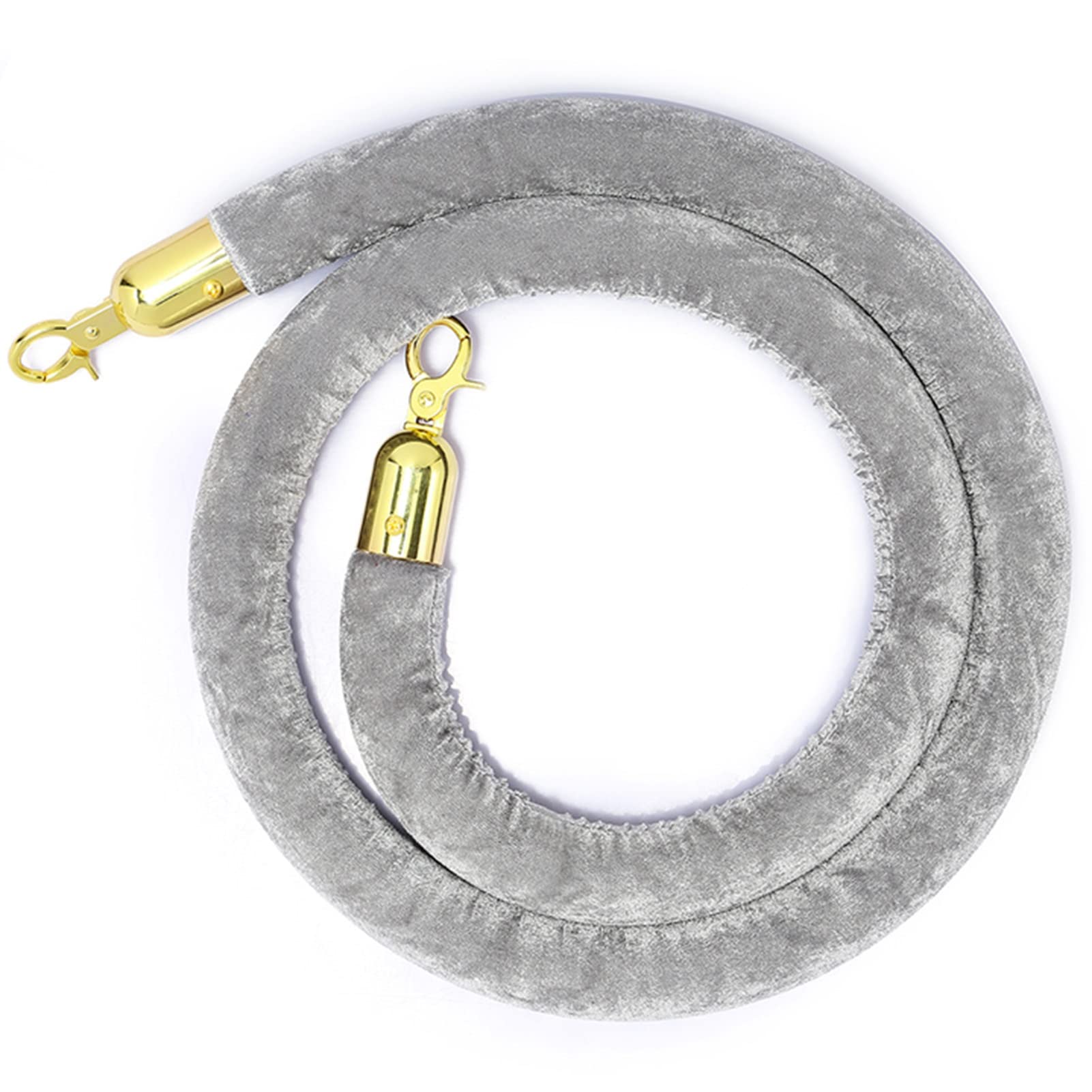 GLDYTVF Thick Queue Barrier Rope Stanchion Stand for Crowd Control 1.2m (4ft) Grey Retractable Rope Ideal for Events Concerts and Venues