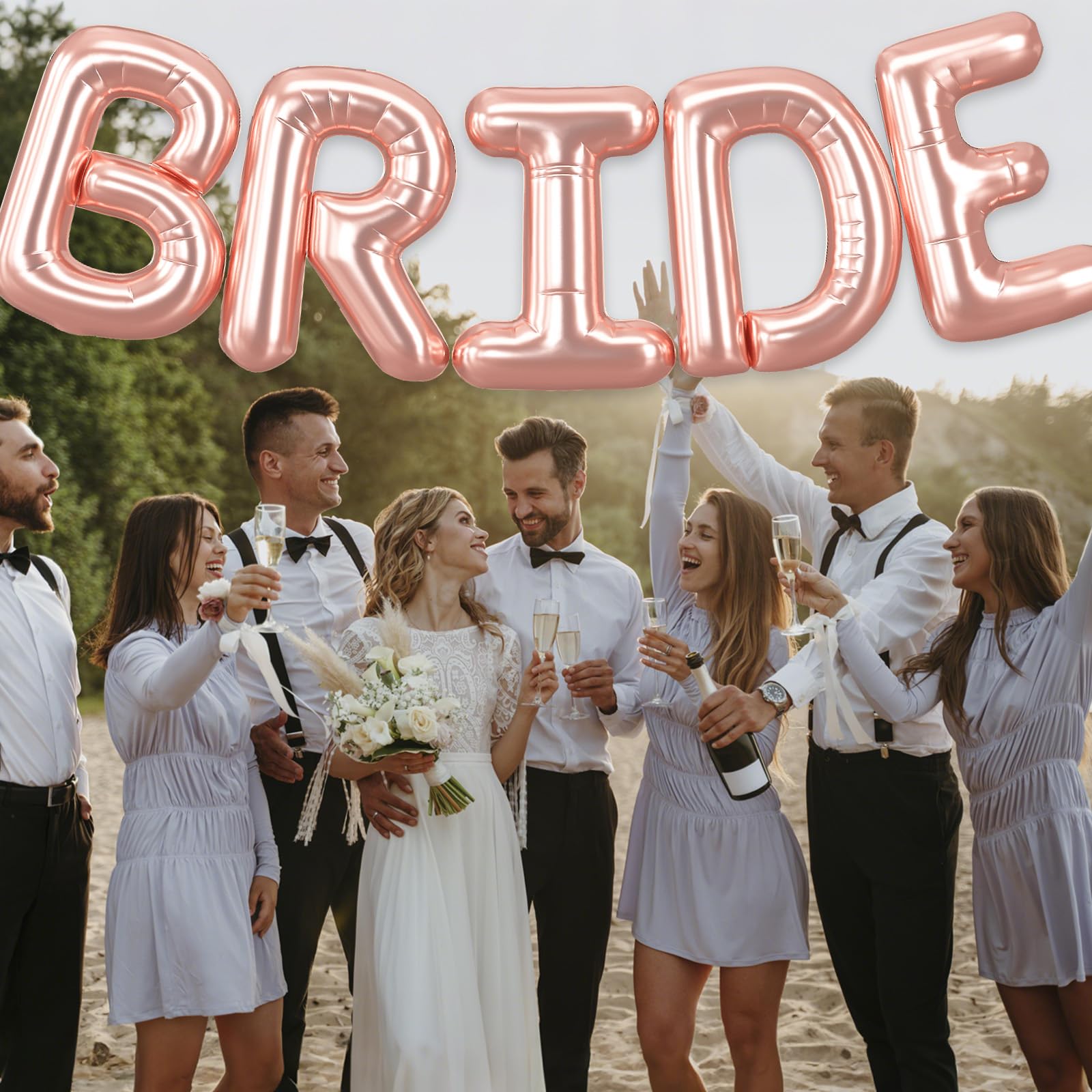 Giant Bride Balloon, Jumbo BRIDE Balloons, Silver Bride Balloons, Bachelorette Party Decor, Engagement Party Decor, Bridal Shower Decor - Ireland