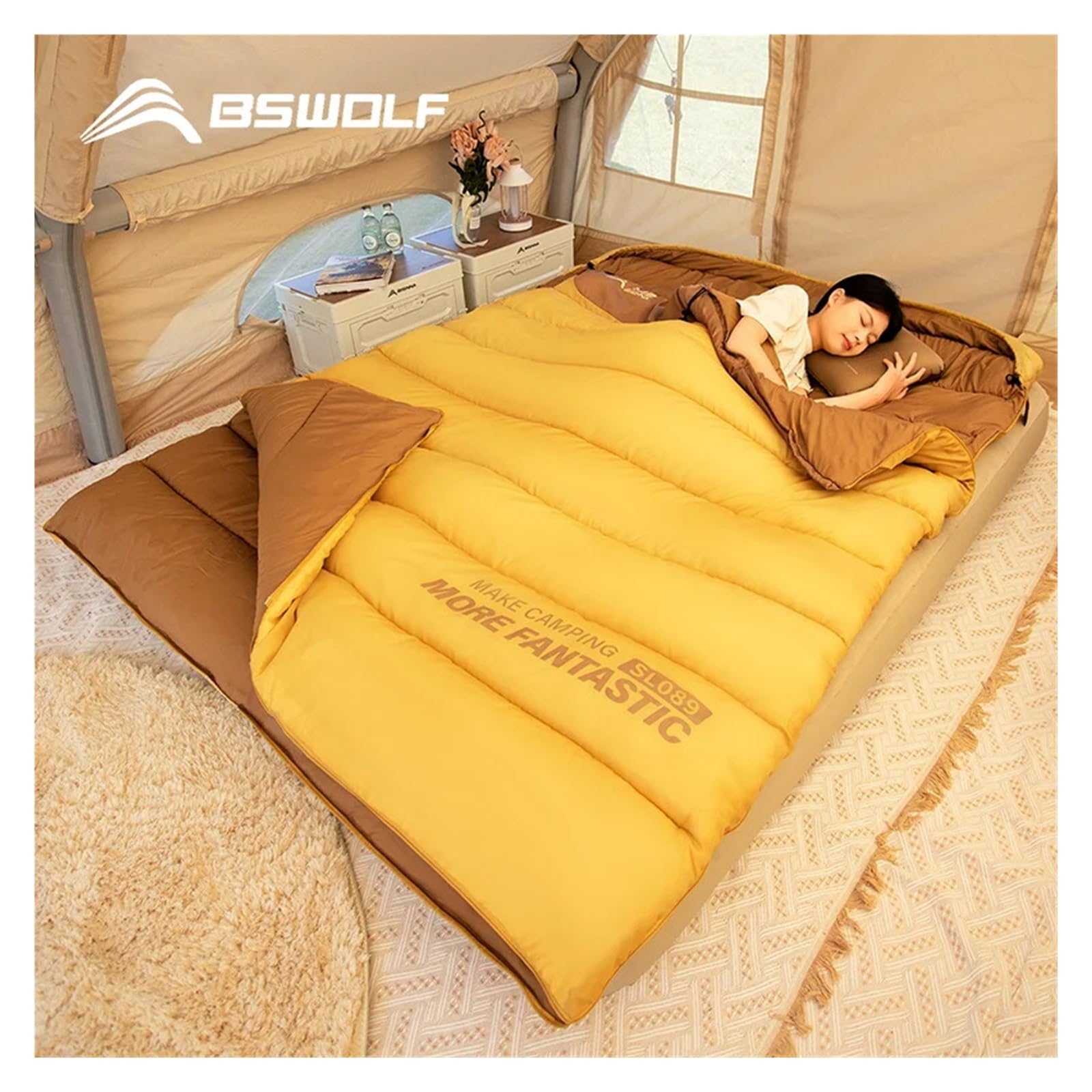 Schlafsack Person Camping Schlafsack Vier Jahreszeiten Tragbarer Winterschlafsack for Outdoor Camp Reisen Wandern