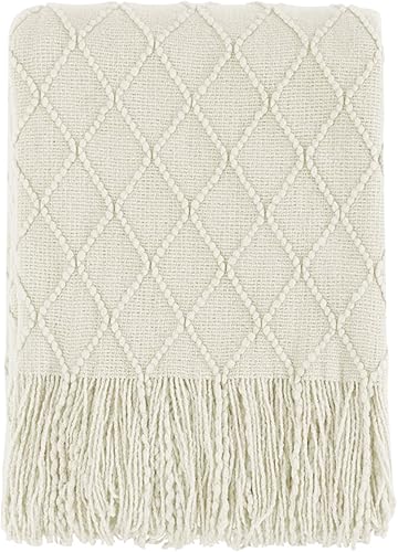 Miniatura 41 de BOURINA - Manta de punto decorativa suave y texturizada para sofá, color agua, 50 x 60 pulgadas