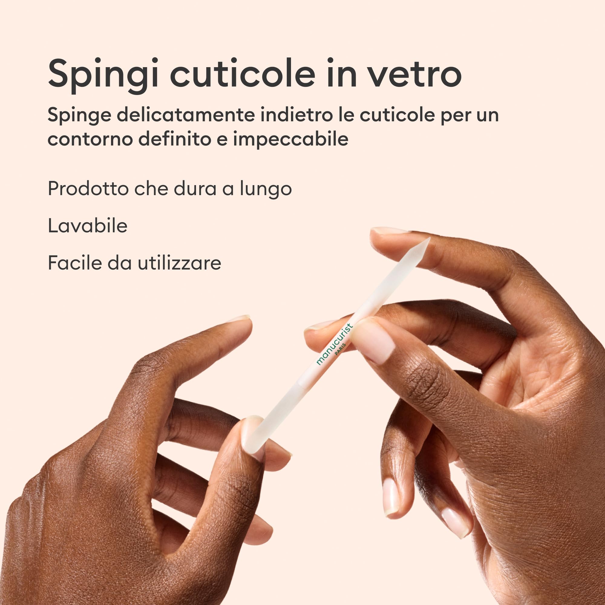 Manucurist Trio Coltelleria – Set Esclusivo in Tubo con Lima per Unghie in Vetro, Buffer e Spingicuticole – Accessori per la Cura delle Unghie - Idee Regalo Donna - Regali Donna