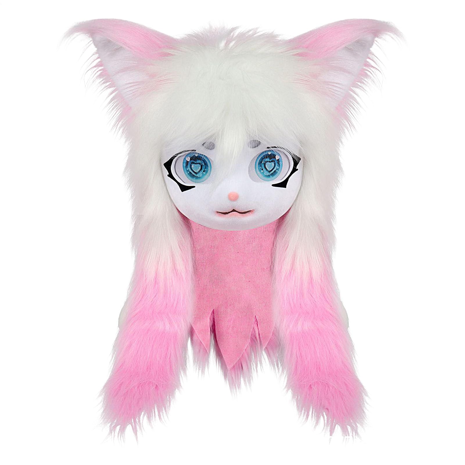 Furry Cosplay Copricapo Peluche Realistico Accessorio Travestimento | Maschera Integrale Per Donne Uomini Masquerade Cosplay Festa Anime Convention Teatro Spettacolo Performance