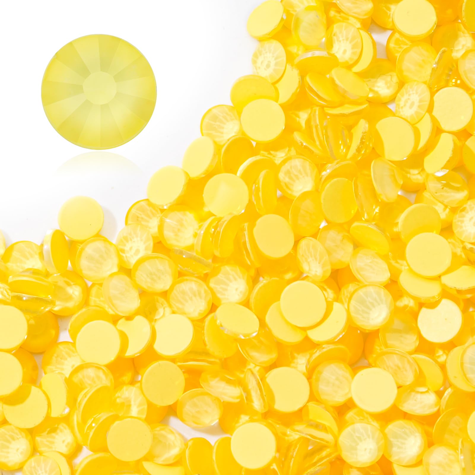 1440PCS Neon Yellow SS6 Flatback Rhinestones(1.9-2.0mm)