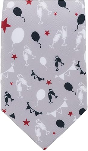 Miniatura 4 de Jacob Alexander Globos de estrella champán para hombre, decoración de tostadas feliz año nuevo, corbata de cuello extra larga