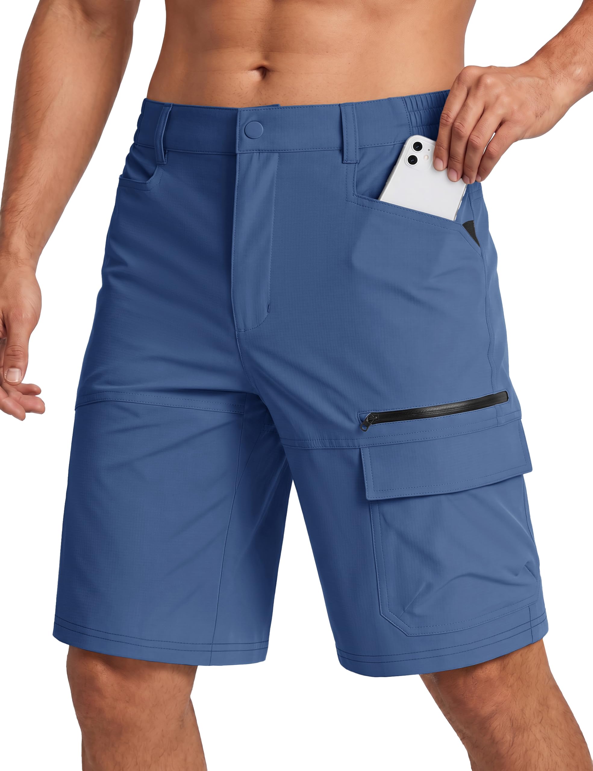 MAGCOMSEN Men's Hiking Cargo Shorts 9" Quick Dry Lightweight Summer Casual Shorts for Men Work Golf Outdoor 5 Pockets
