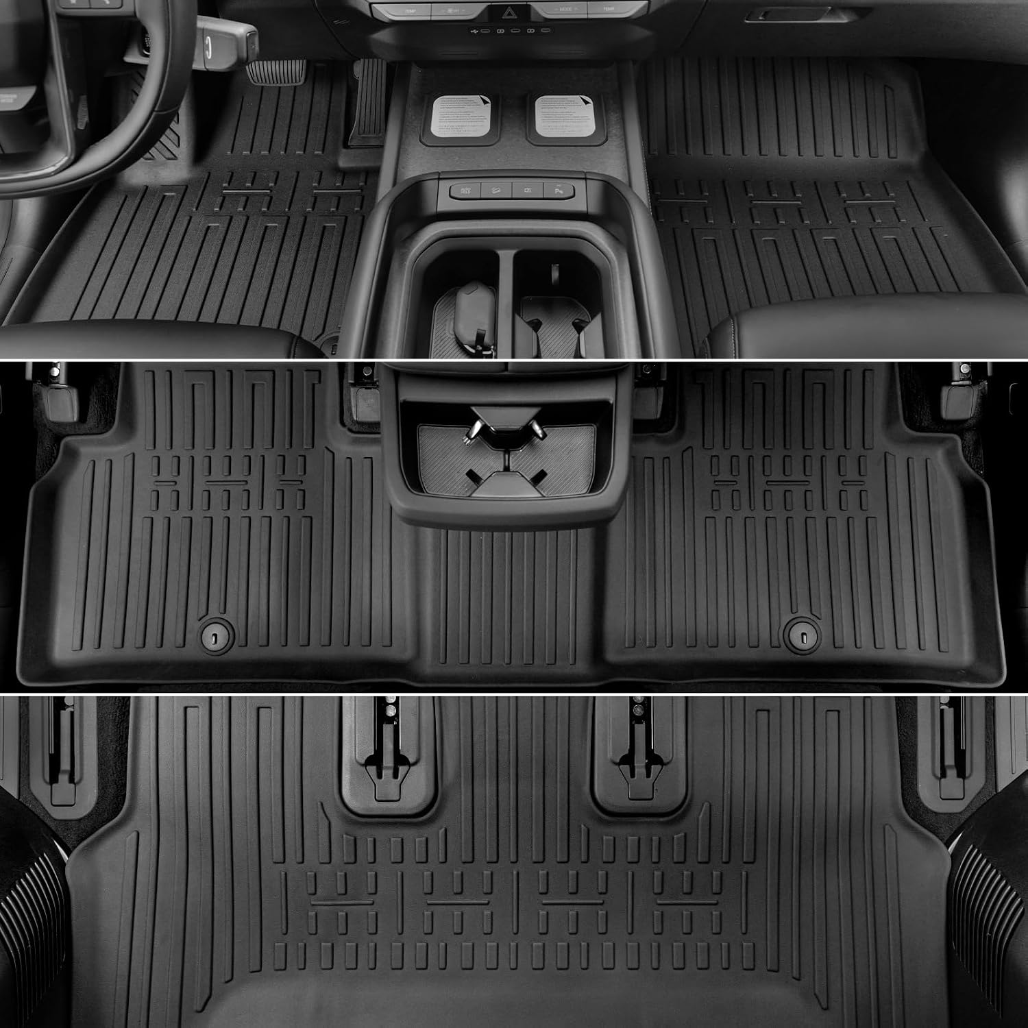Floor Mats for Kia Telluride 2027, All Weather Floor Mats Trunk Cargo Liner with Backrest Protectors Accessories, Full Coverage Set (Fit 7 Sests)