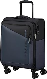 American Tourister Daring Dash - Spinner S - Equipaje de Mano Extensible, 55 cm, 39/46 L, Negro/Gris