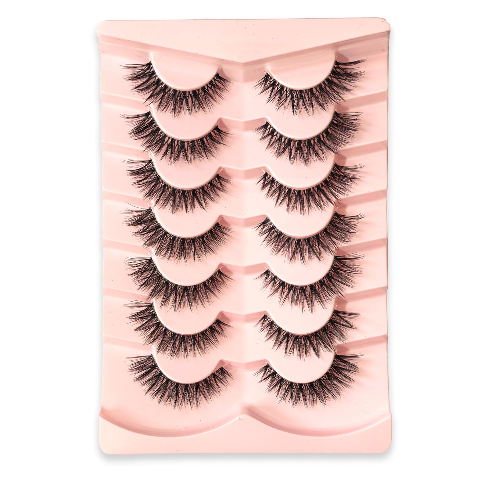 SY SHUYING Premium Faux Mink Eyelashes, 8mm/10mm Mixed Lengths, Soft Clear Band, Lightweight & Reusable, Cruelty-Free - Image 2