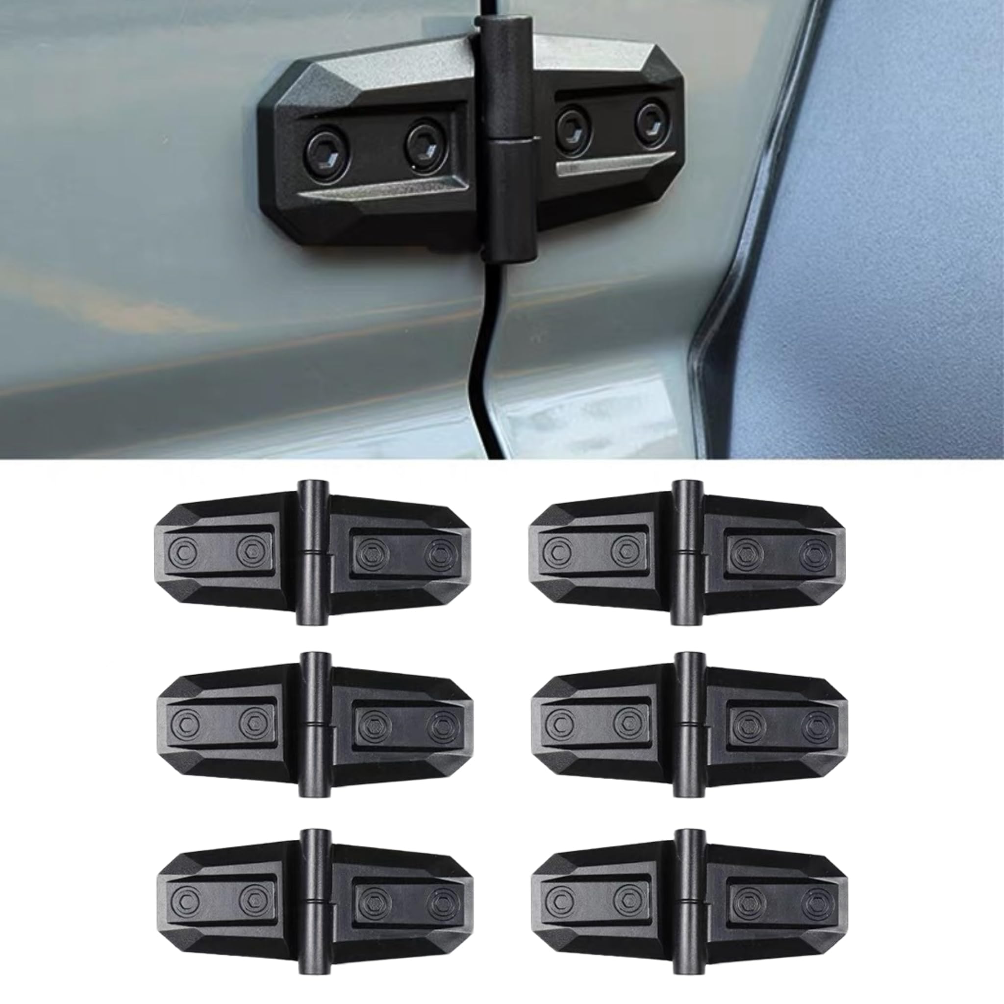 JQOUZHOUQIPEI Car Exterior Decorative Stickers for Ford Fiesta VII MK7-MK8 2017+, Auto Hood Door Cover Trim Body Styling Decals Rugged Off-Road 6 Pcs