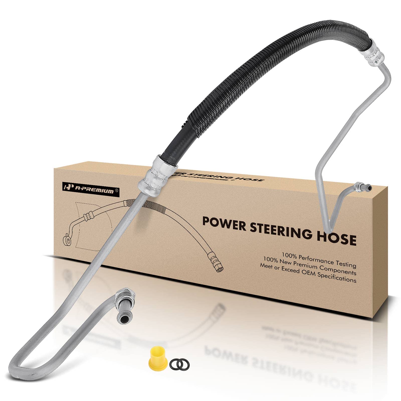 A-Premium Power Steering Pressure Hose Assembly | For Chevy GMC Trucks & SUVs 1992-1994 With Hydroboost | Replaces 26021689, 26022508
