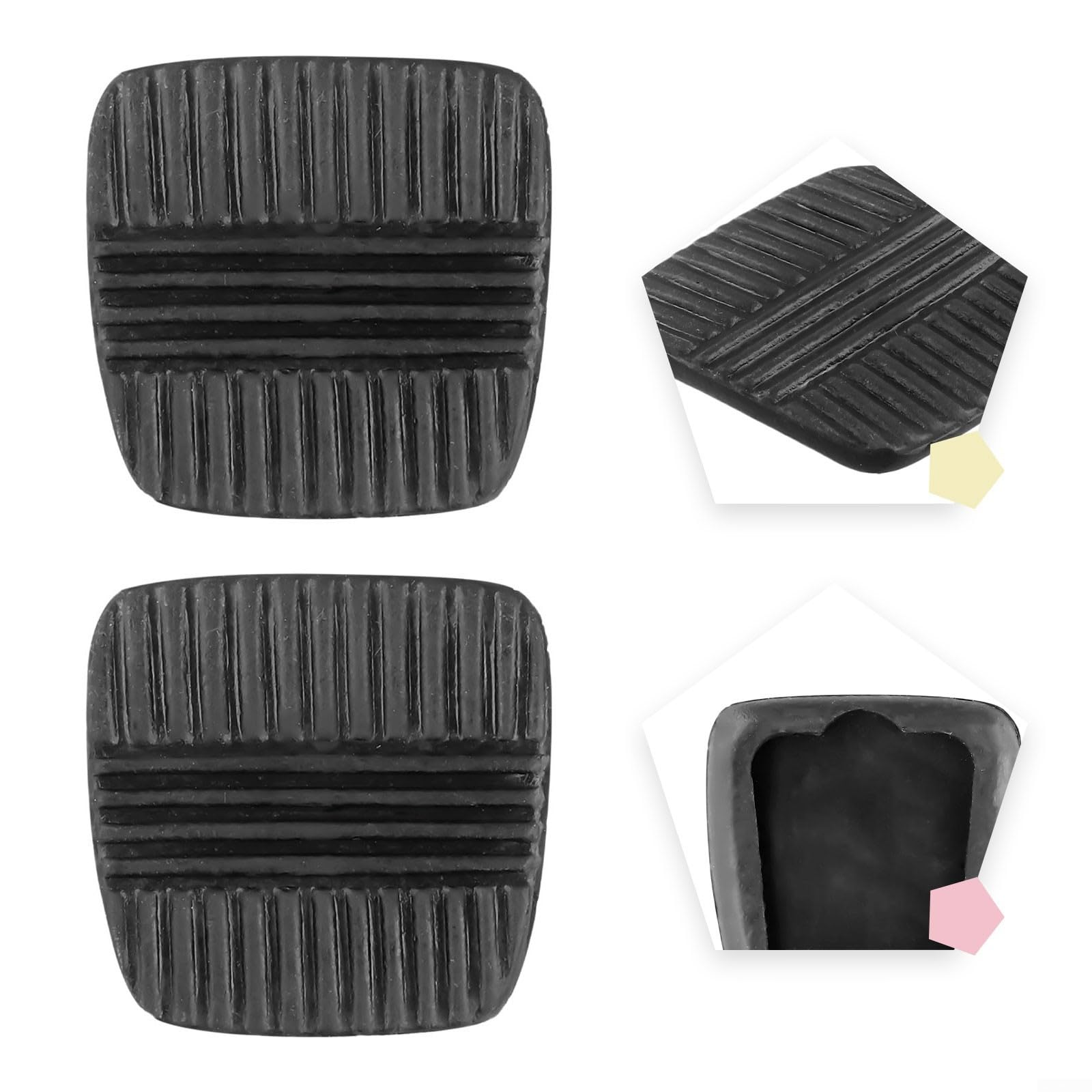 Juego de 2 fundas de goma para pedales de freno y embrague de coche para Nissan Patrol MQ